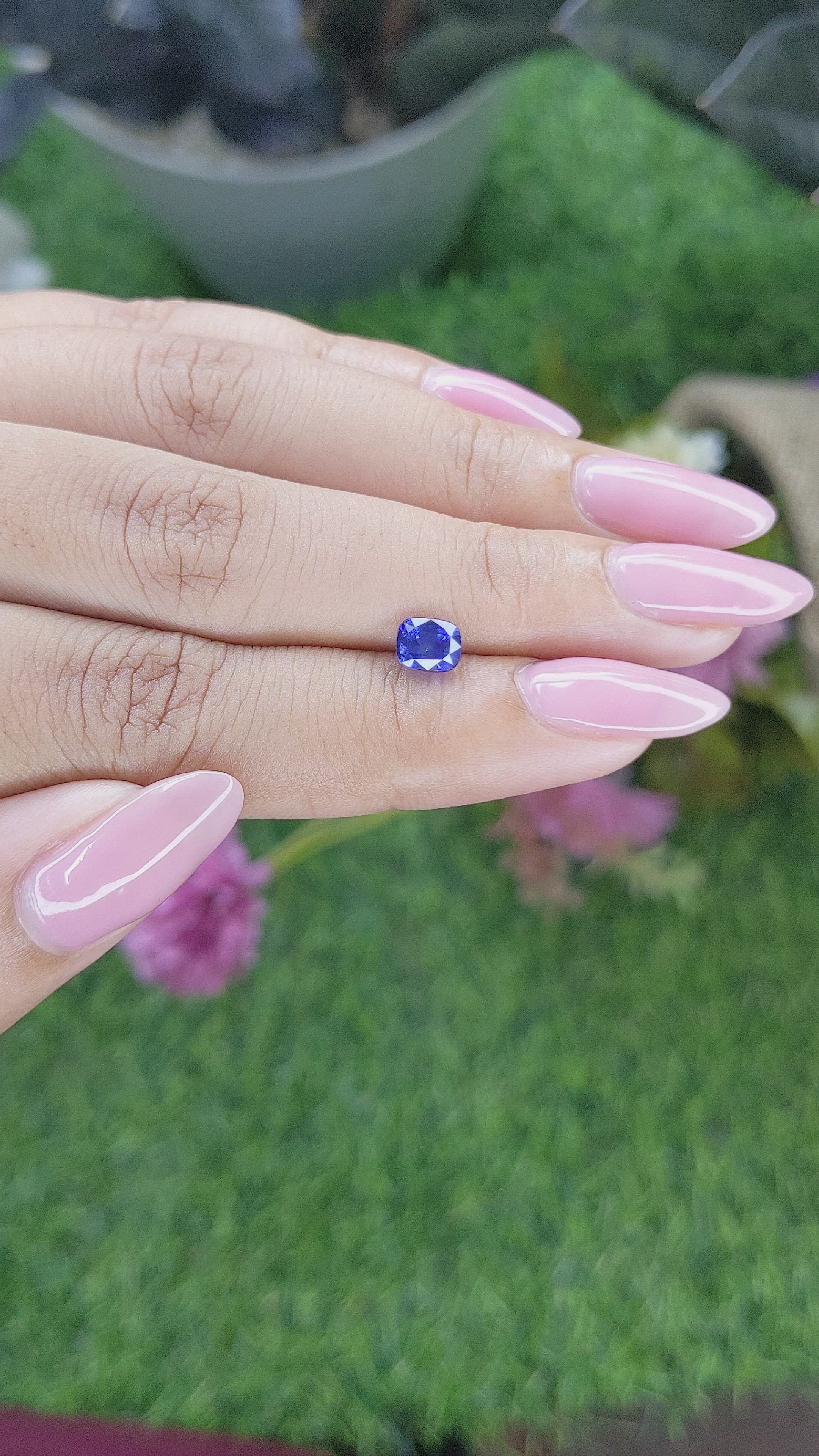 1.03 Ct. Blue Sapphire from Tanzania Size Video