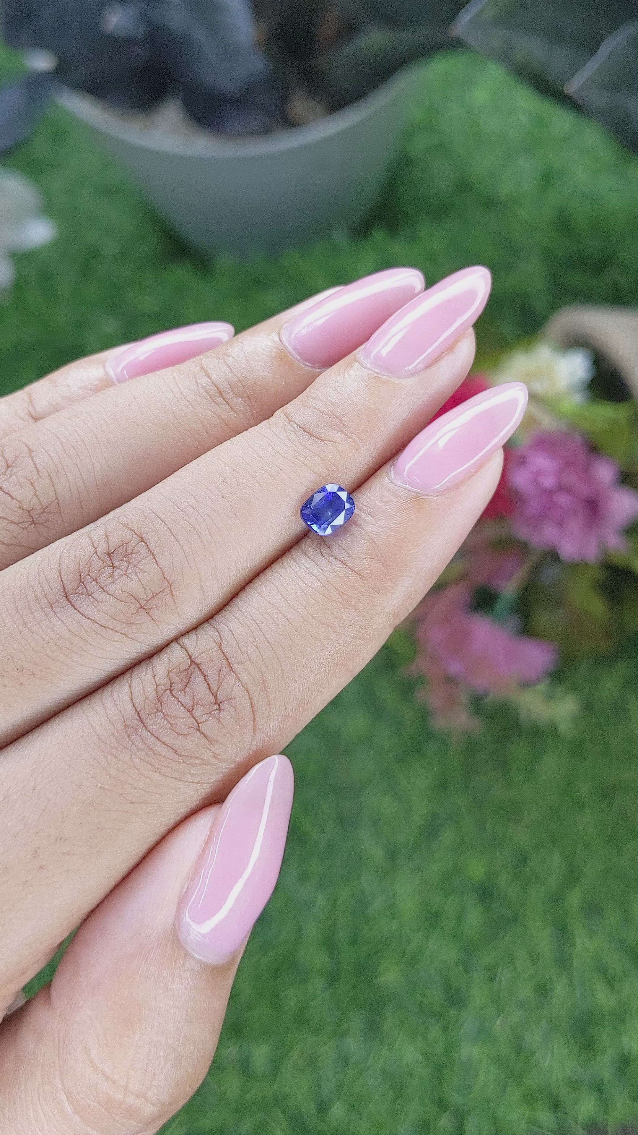 1.03 Ct. Blue Sapphire from Tanzania Size Video