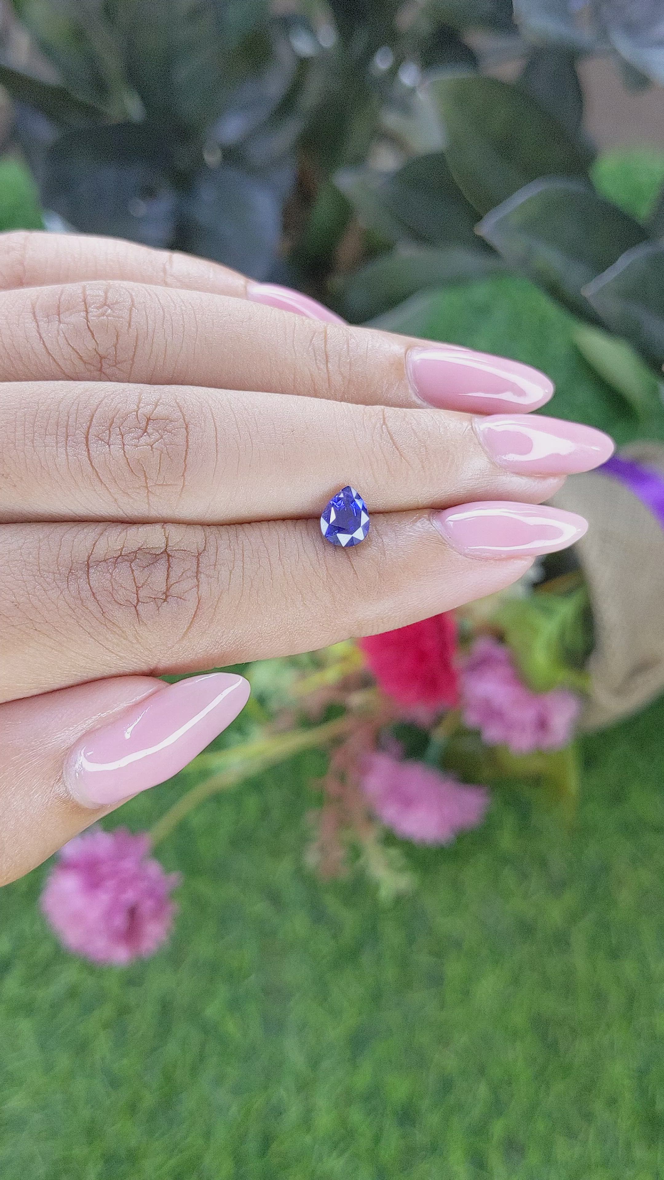 1.06 Ct. Blue Sapphire from Tanzania Size Video