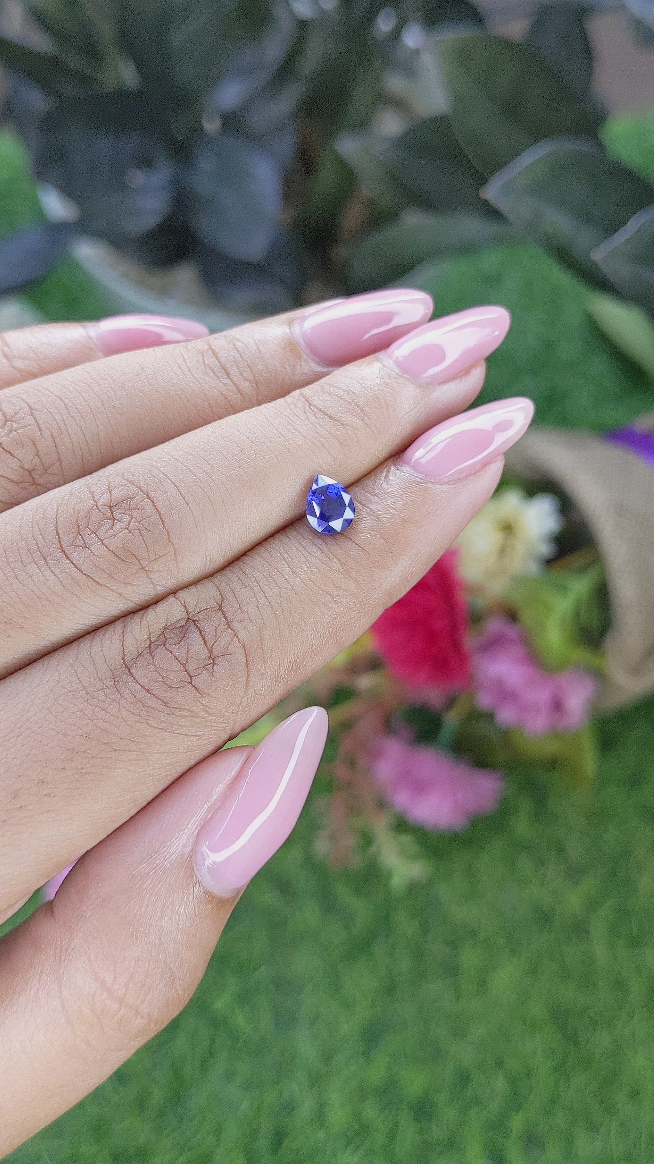 1.06 Ct. Blue Sapphire from Tanzania Size Video