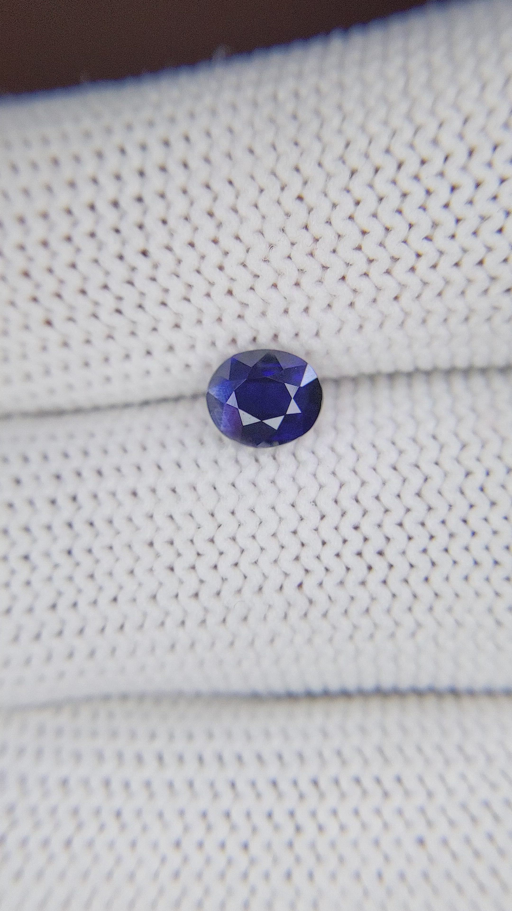1.10 Ct. Blue Sapphire from Tanzania Size Video