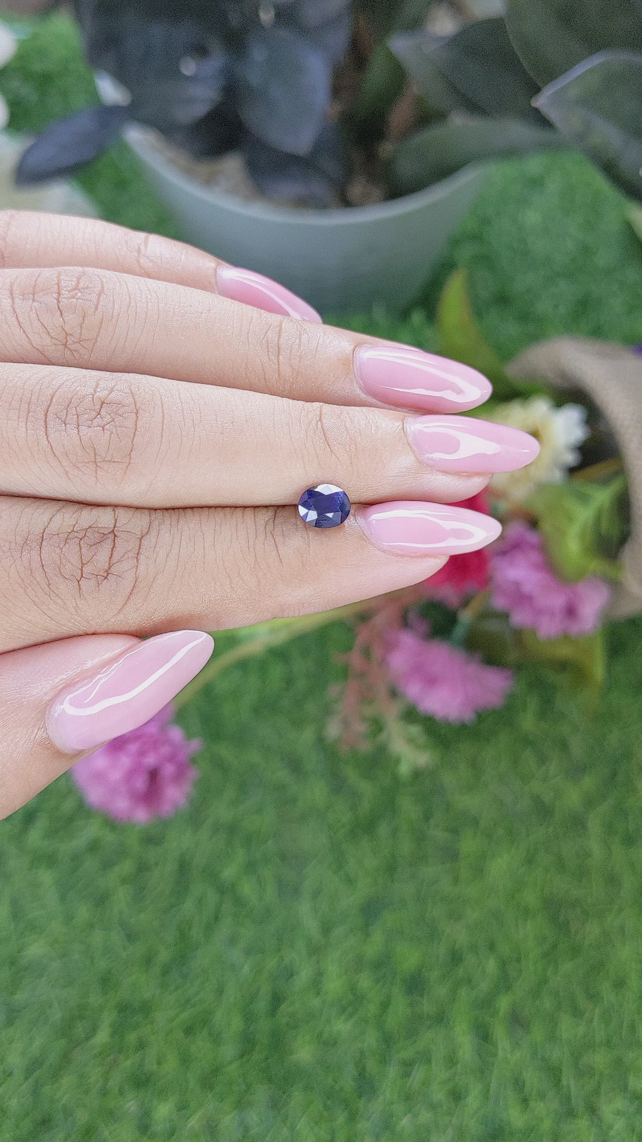 1.10 Ct. Blue Sapphire from Tanzania Size Video