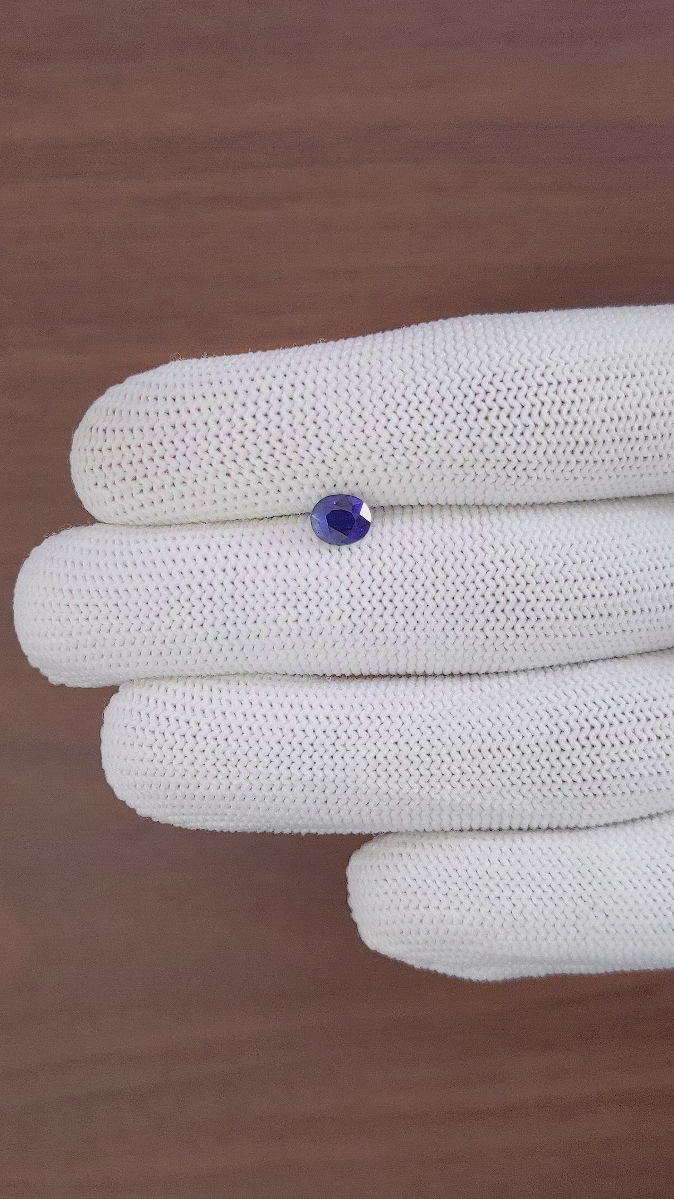 1.10 Ct. Blue Sapphire from Tanzania Size Video