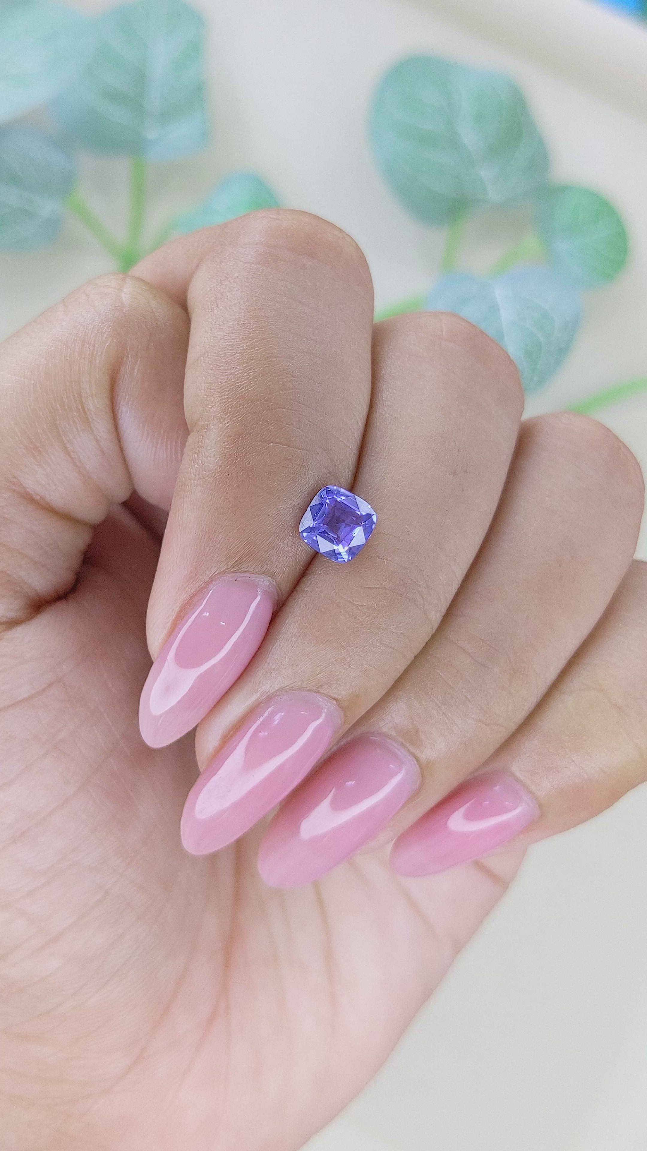 1.13 Ct. Purplish Blue Sapphire from Tanzania Size Video