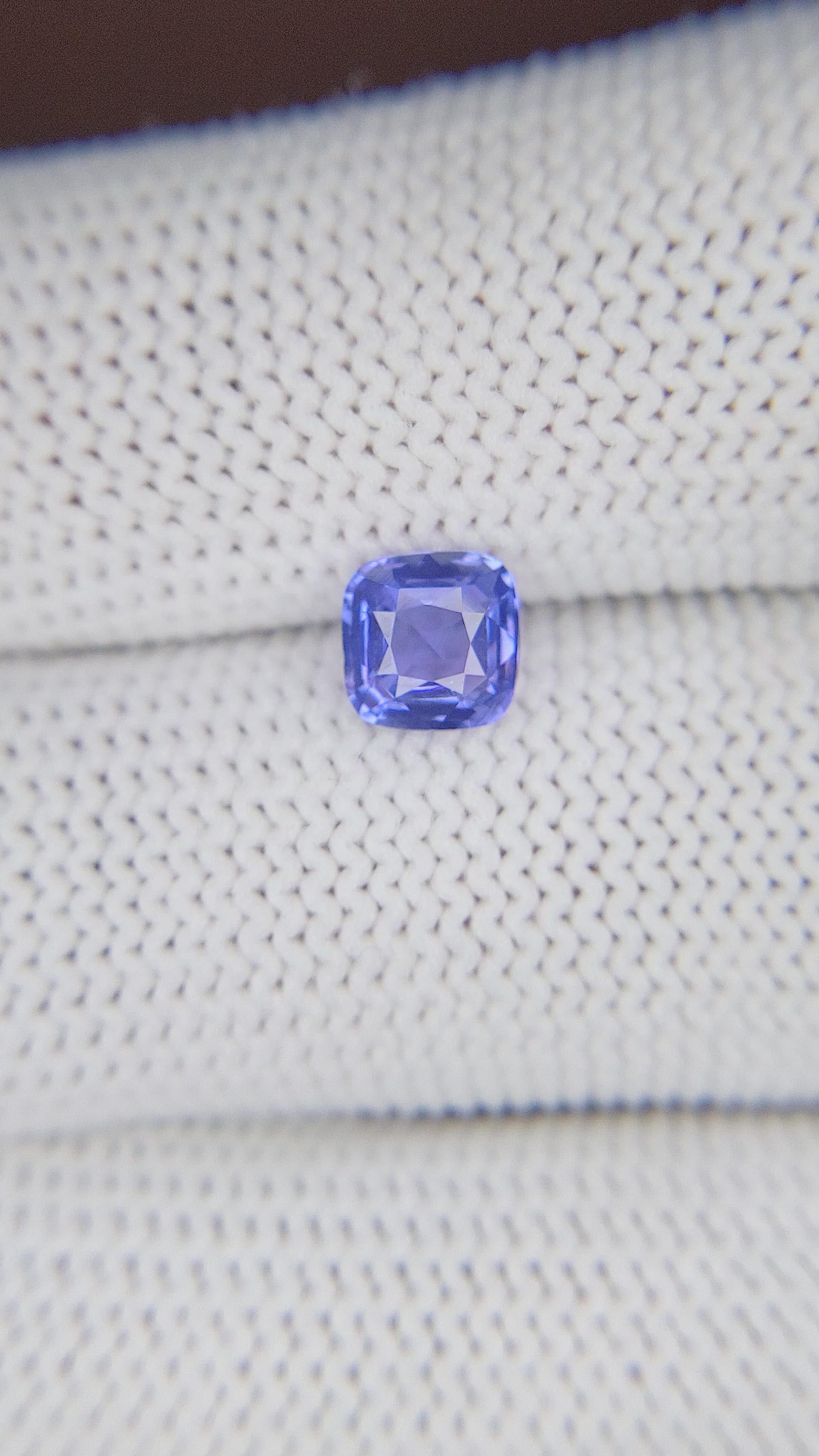 1.13 Ct. Purplish Blue Sapphire from Tanzania Size Video