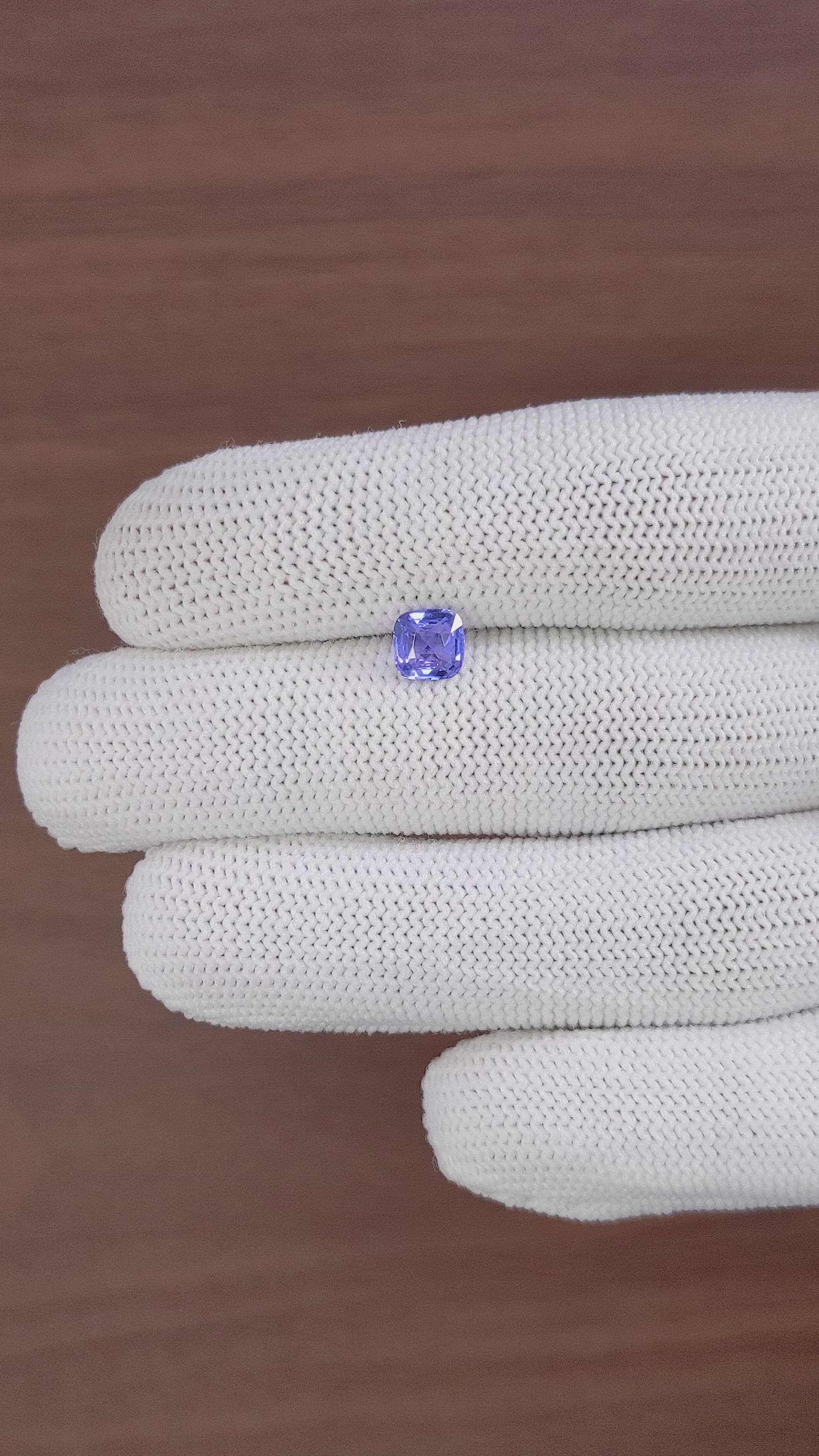 1.13 Ct. Purplish Blue Sapphire from Tanzania Size Video