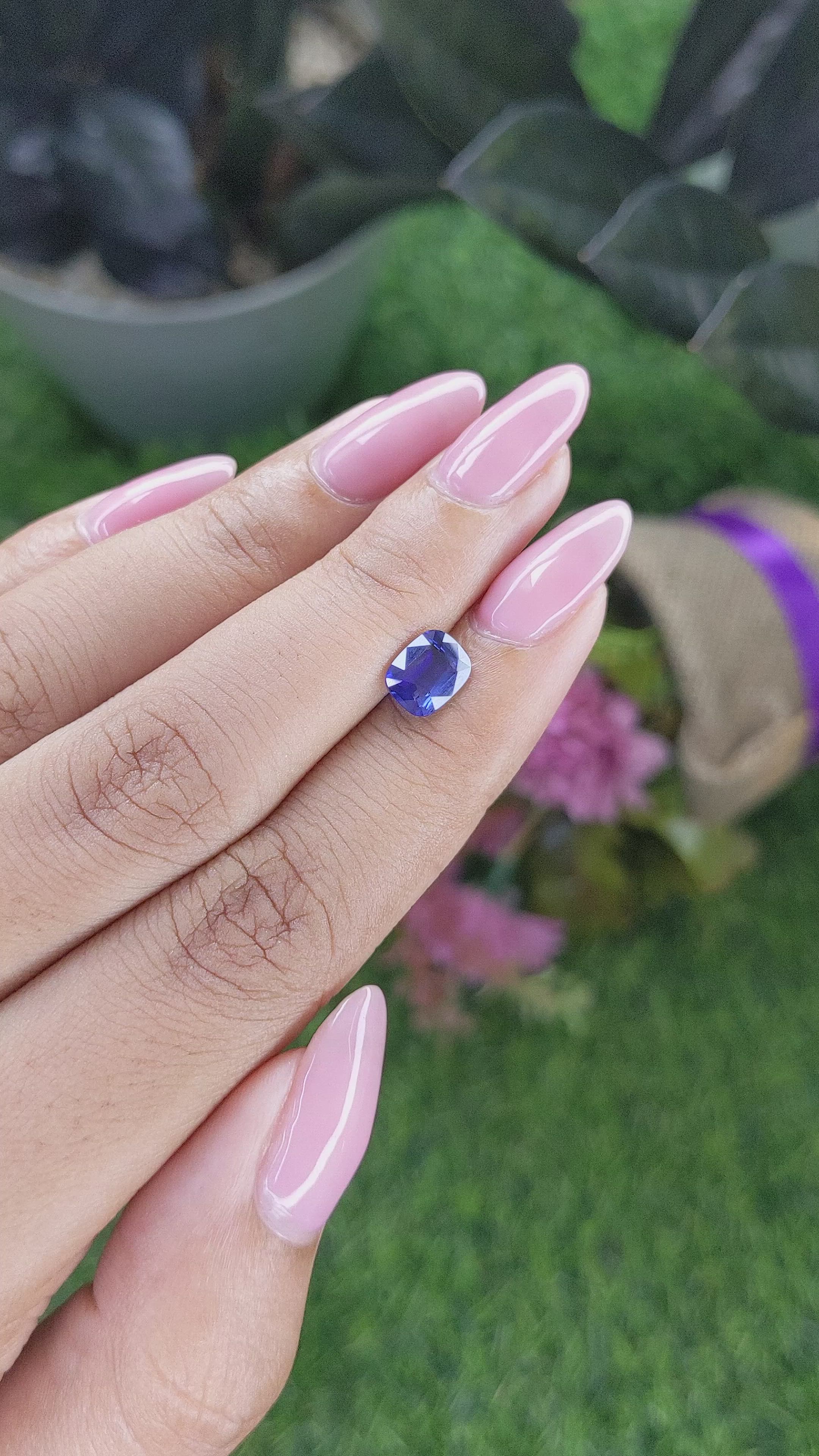 1.39 Ct. Blue Sapphire from Tanzania Size Video