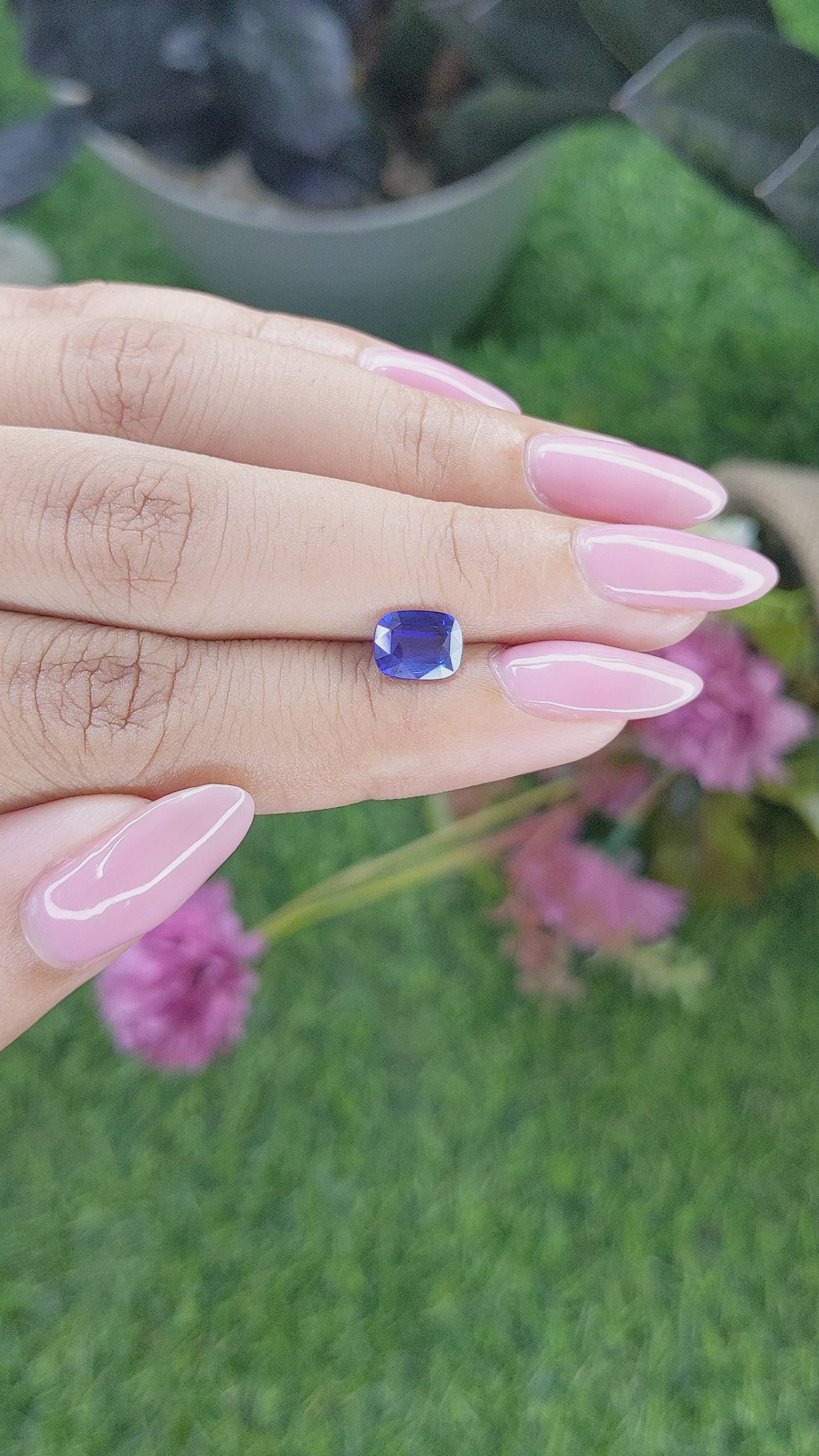 1.39 Ct. Blue Sapphire from Tanzania Size Video