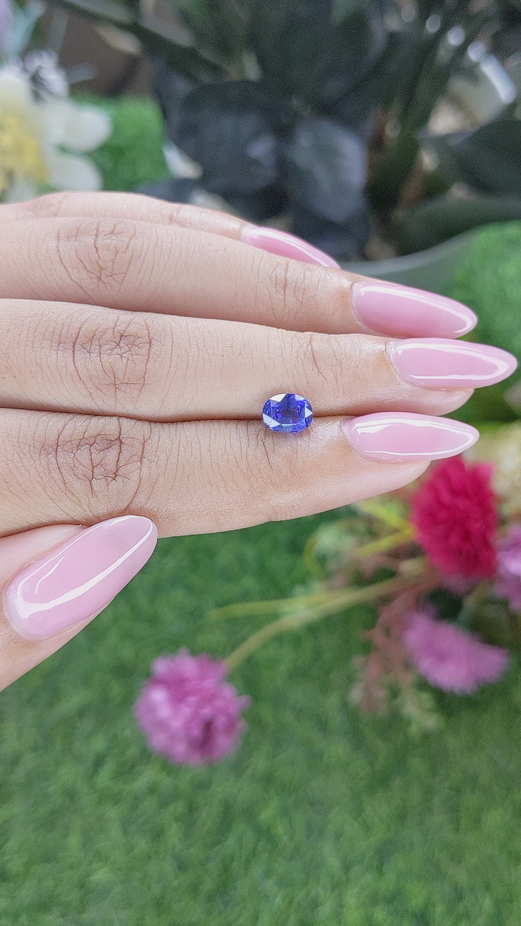 1.27 Ct. Blue Sapphire from Tanzania Size Video
