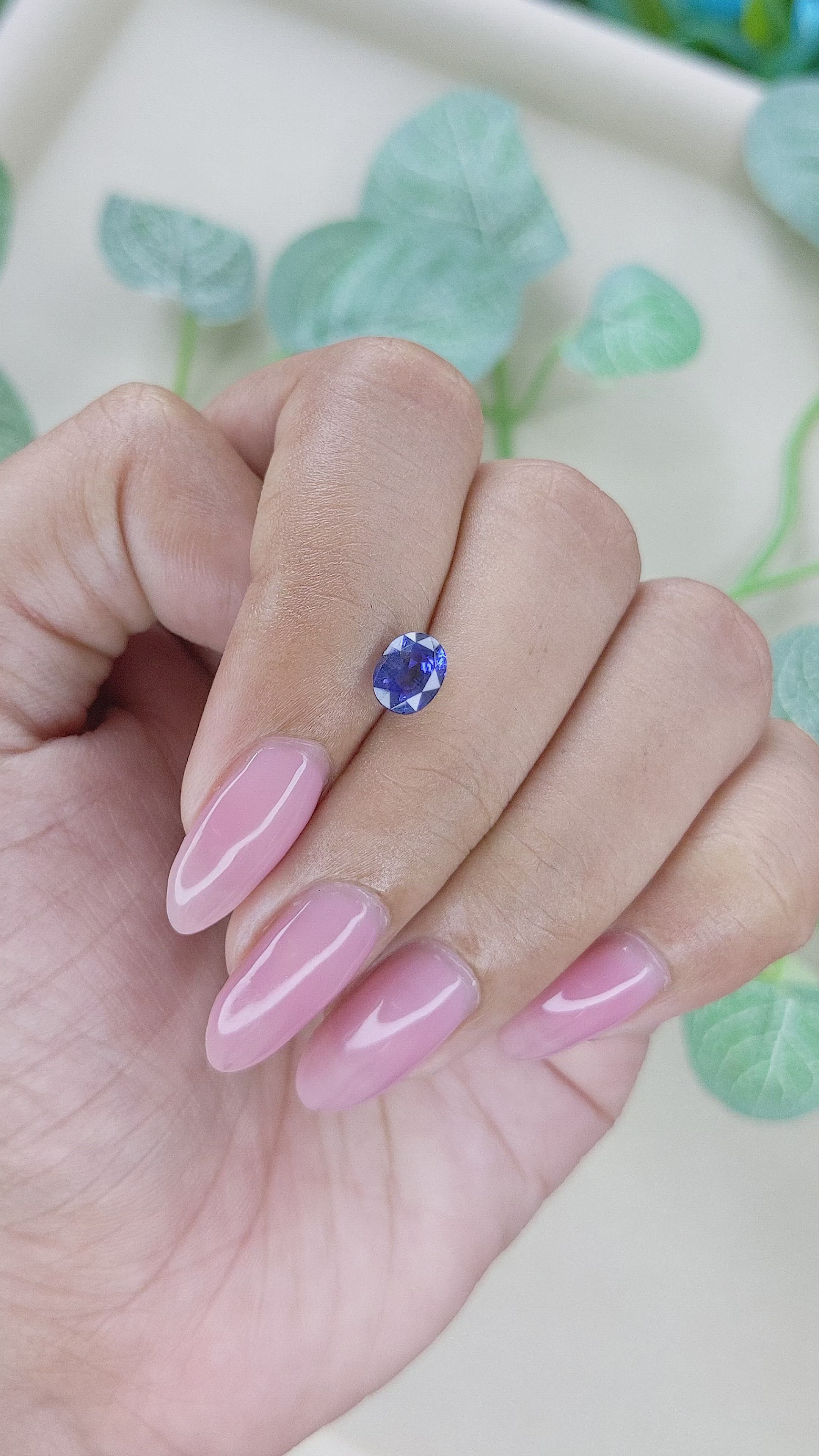 1.27 Ct. Blue Sapphire from Tanzania Size Video