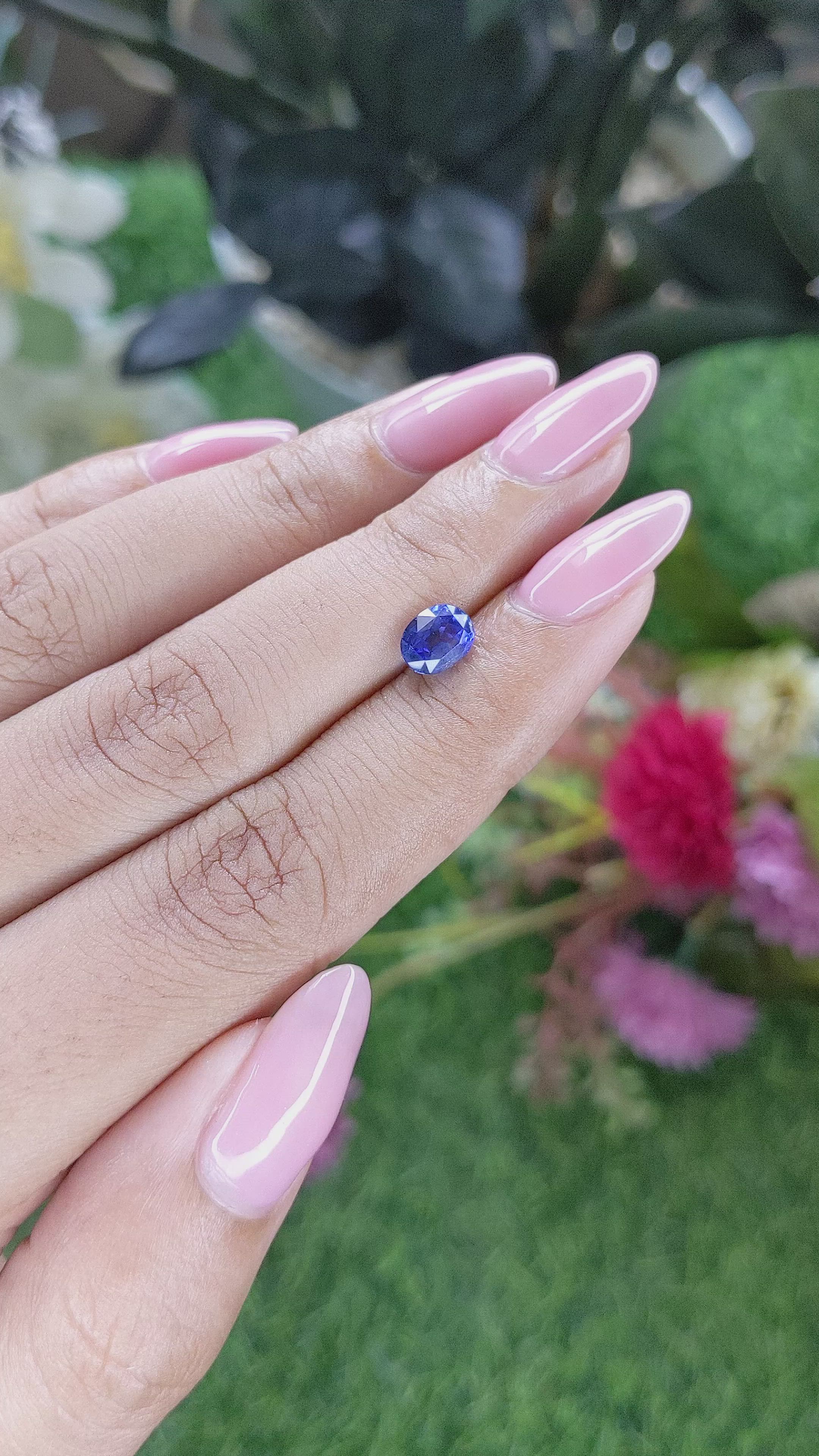 1.27 Ct. Blue Sapphire from Tanzania Size Video