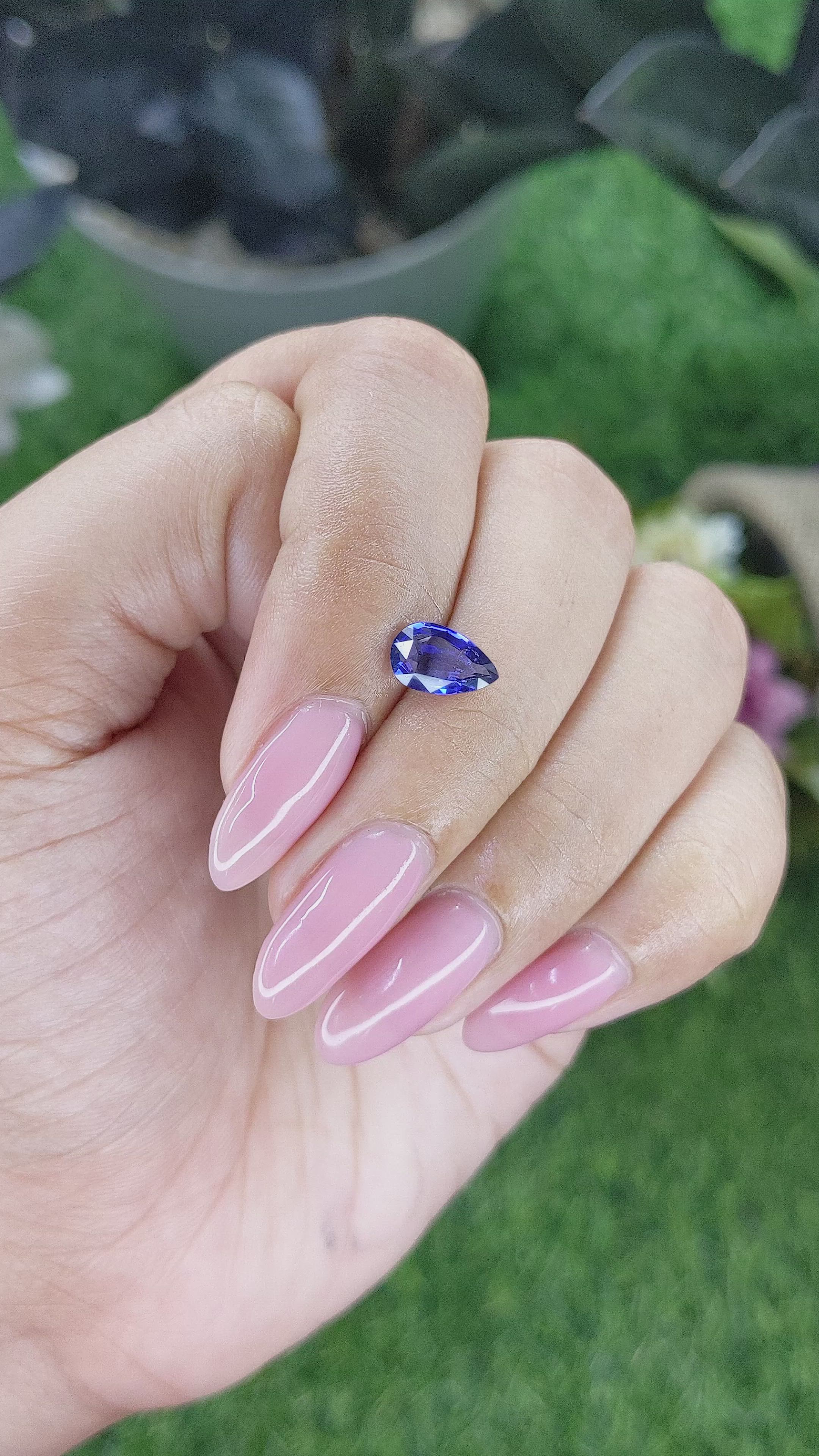 1.22 Ct. Blue Sapphire from Tanzania Size Video