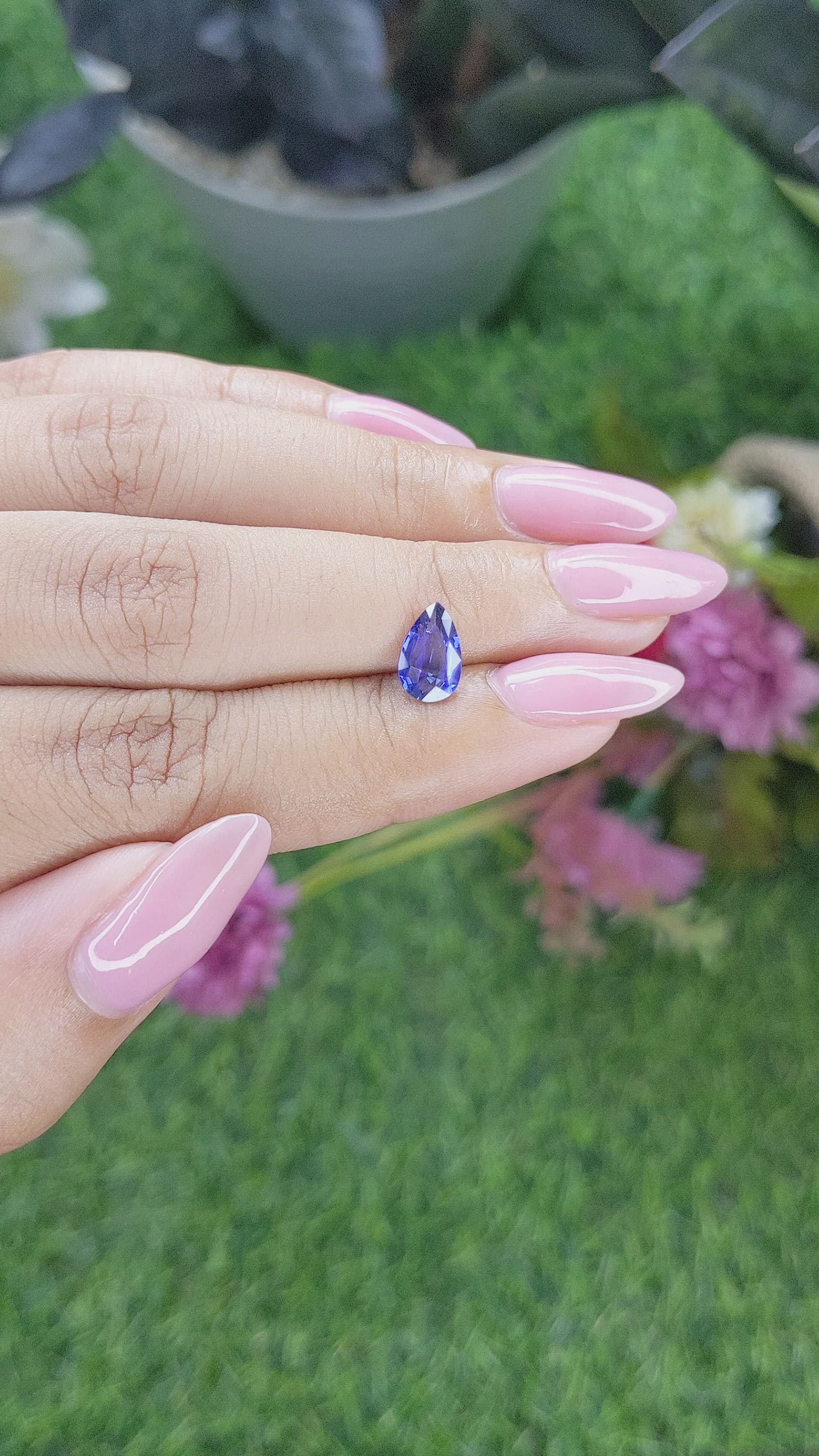 1.22 Ct. Blue Sapphire from Tanzania Size Video