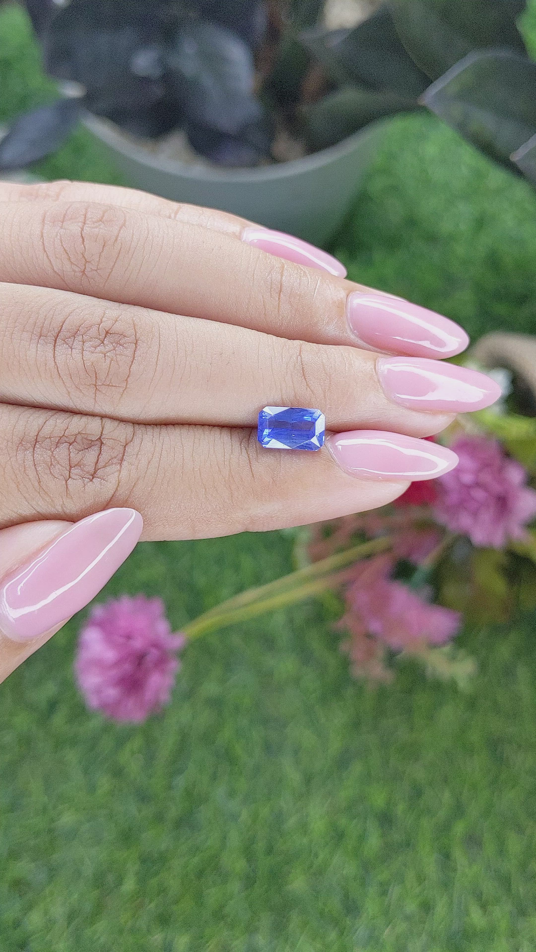 2.07 Ct. Blue Sapphire from Tanzania Size Video