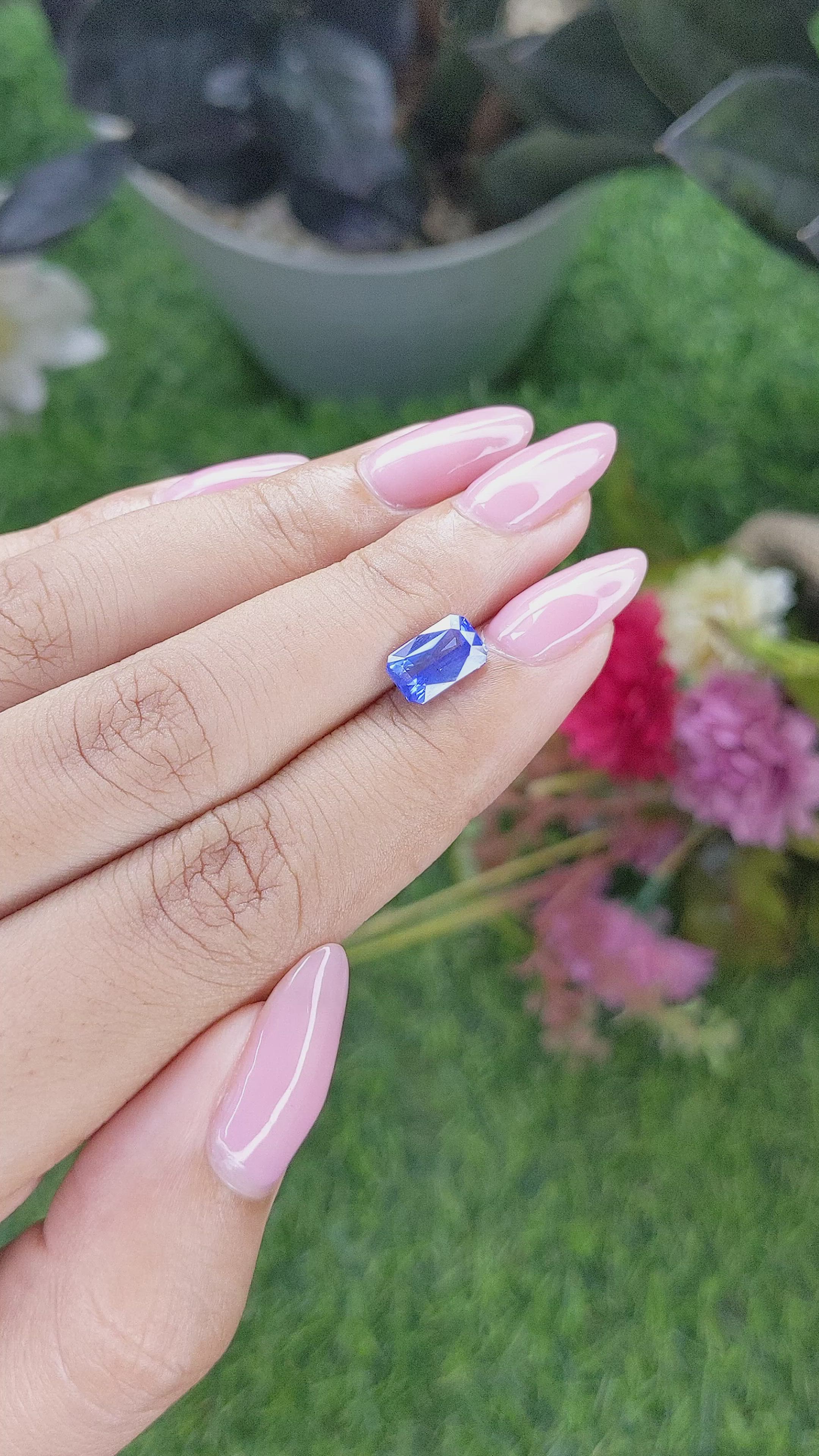 2.07 Ct. Blue Sapphire from Tanzania Size Video
