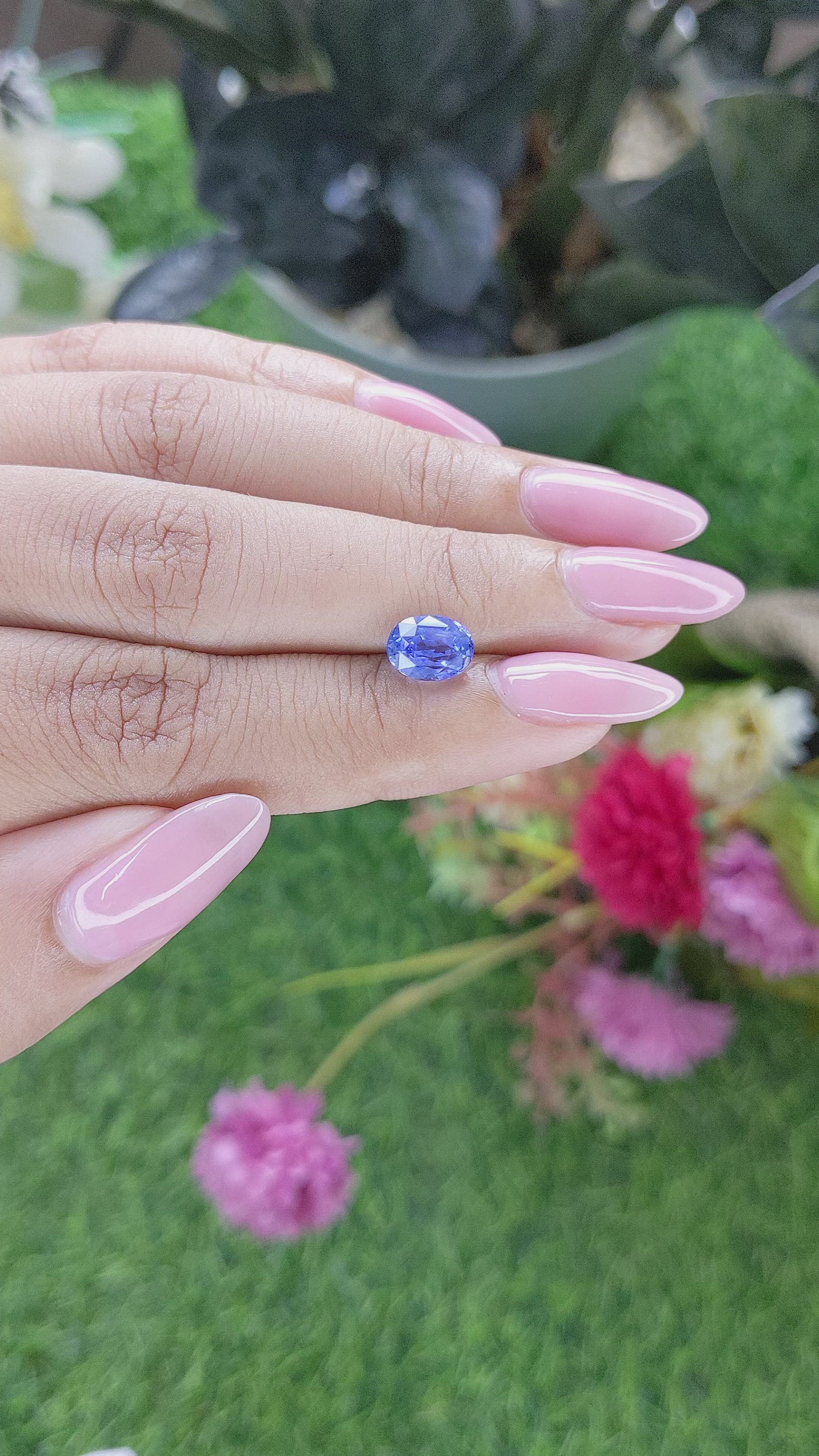 2.03 Ct. Blue Sapphire from Tanzania Size Video
