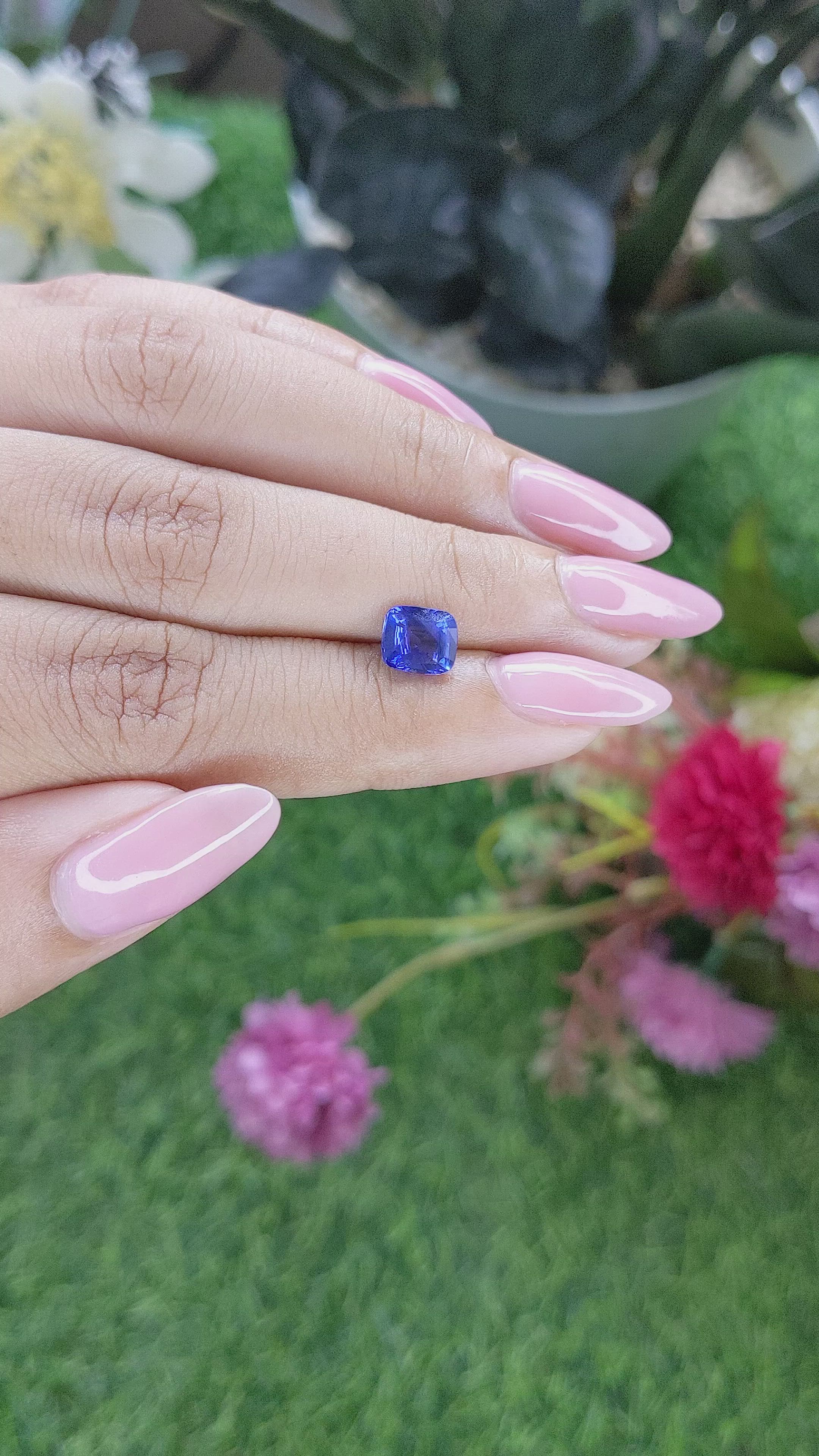 1.55 Ct. Blue Sapphire from Tanzania Size Video