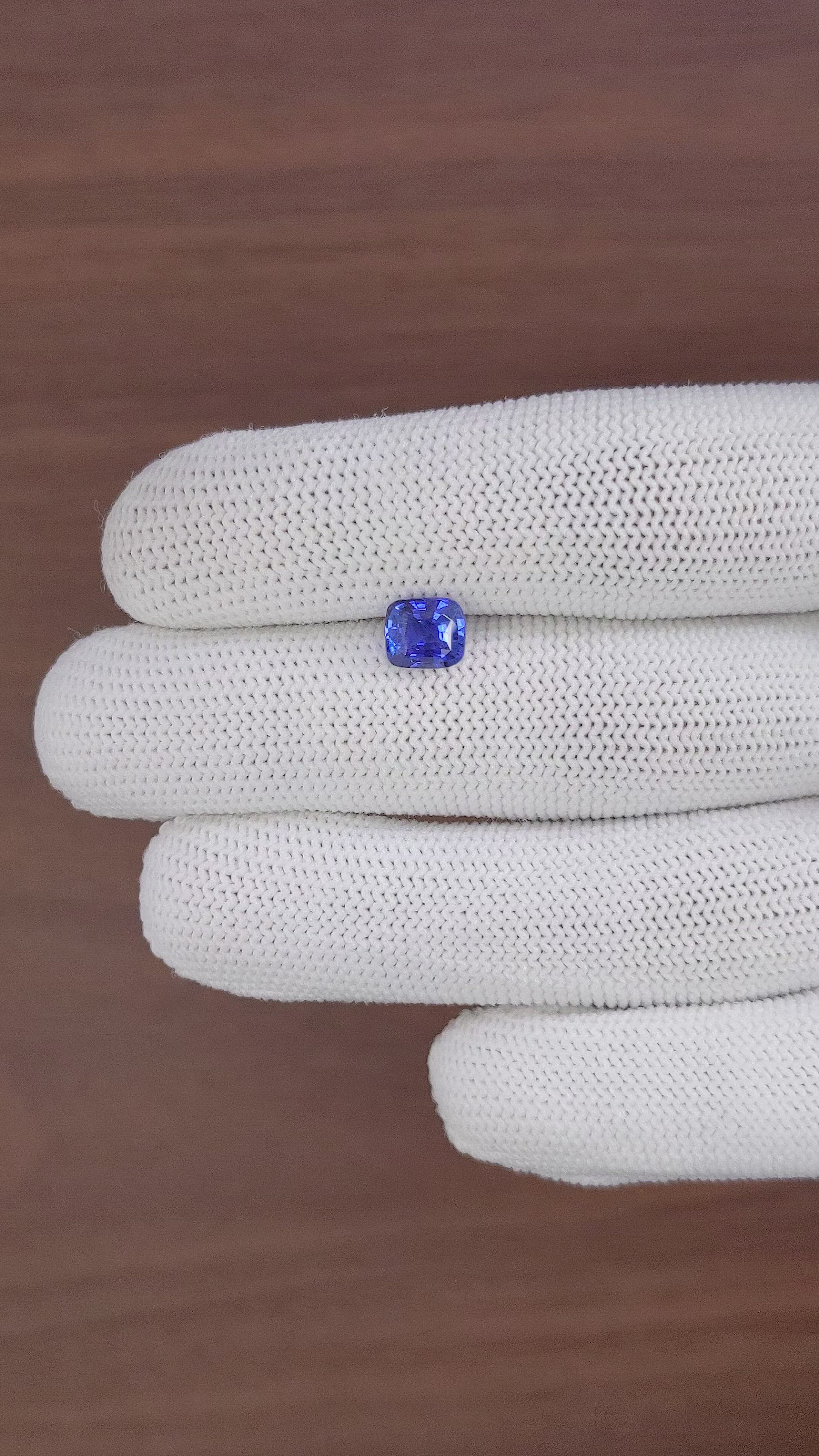1.55 Ct. Blue Sapphire from Tanzania Size Video
