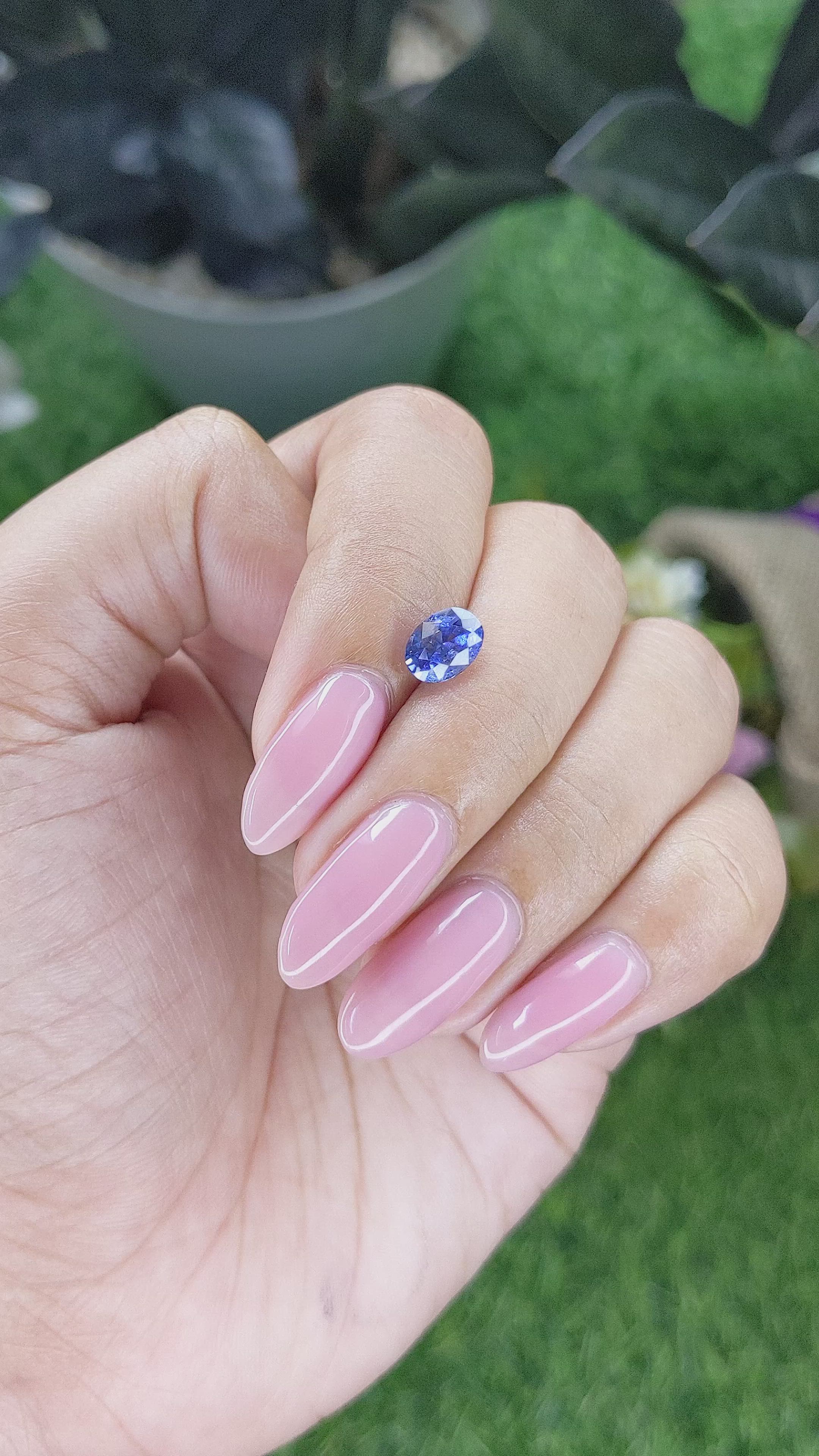 1.58 Ct. Blue Sapphire from Tanzania Size Video
