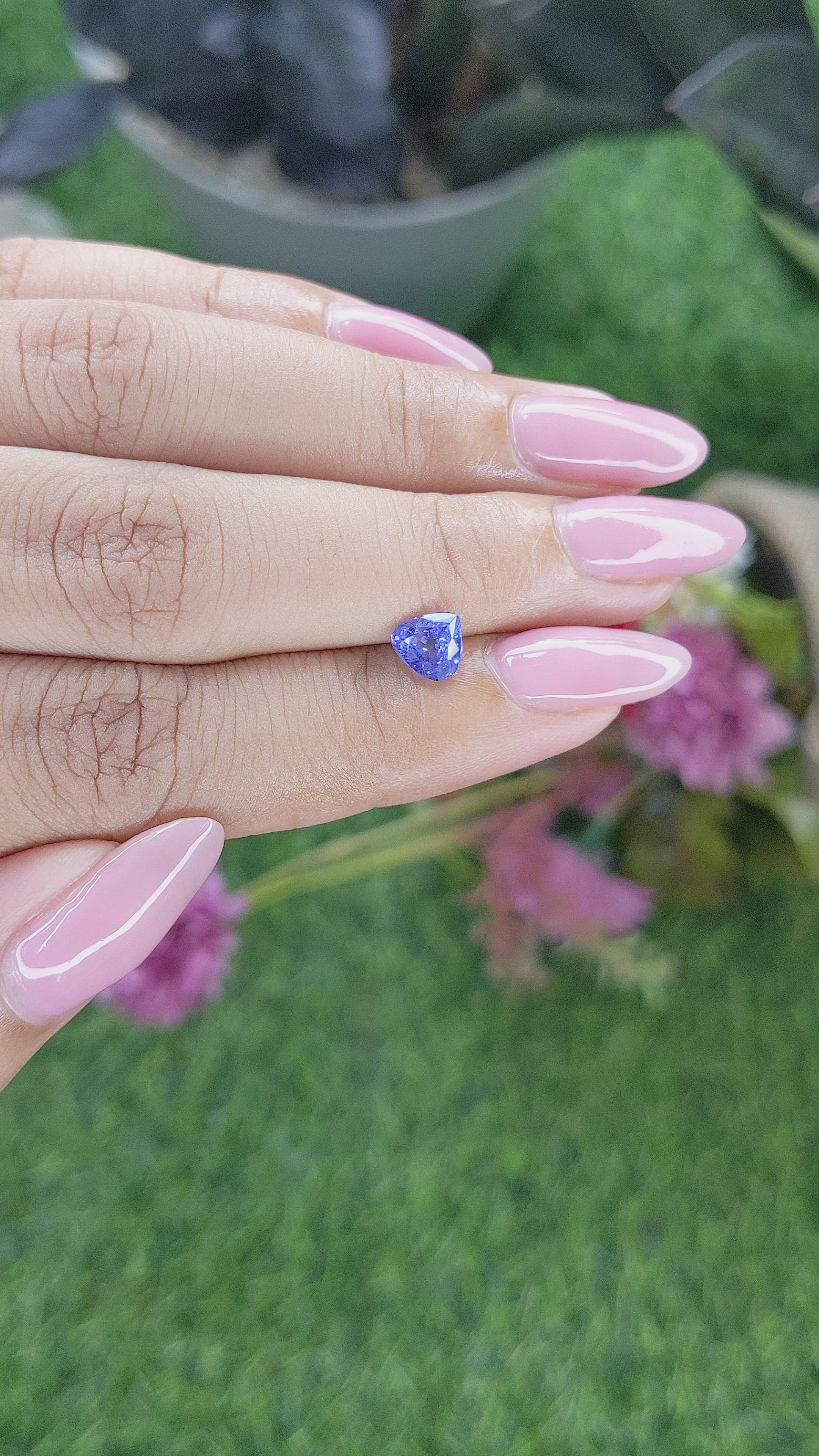 1.00 Ct. Blue Sapphire from Tanzania Size Video