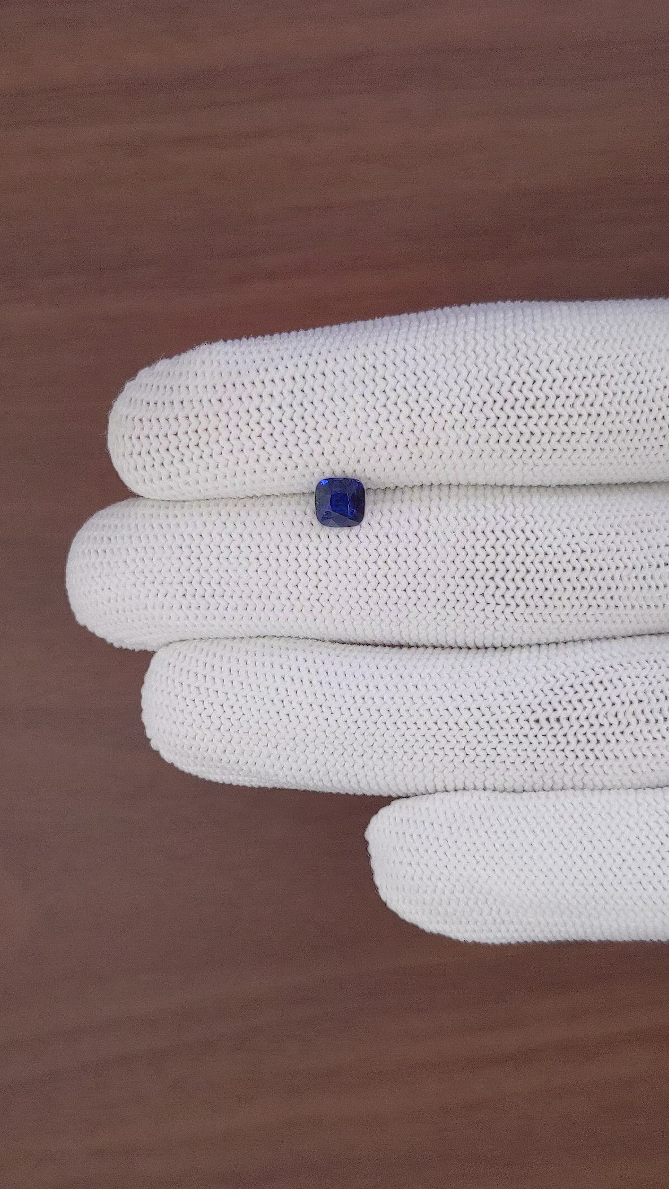 1.03 Ct. Blue Sapphire from Tanzania Size Video