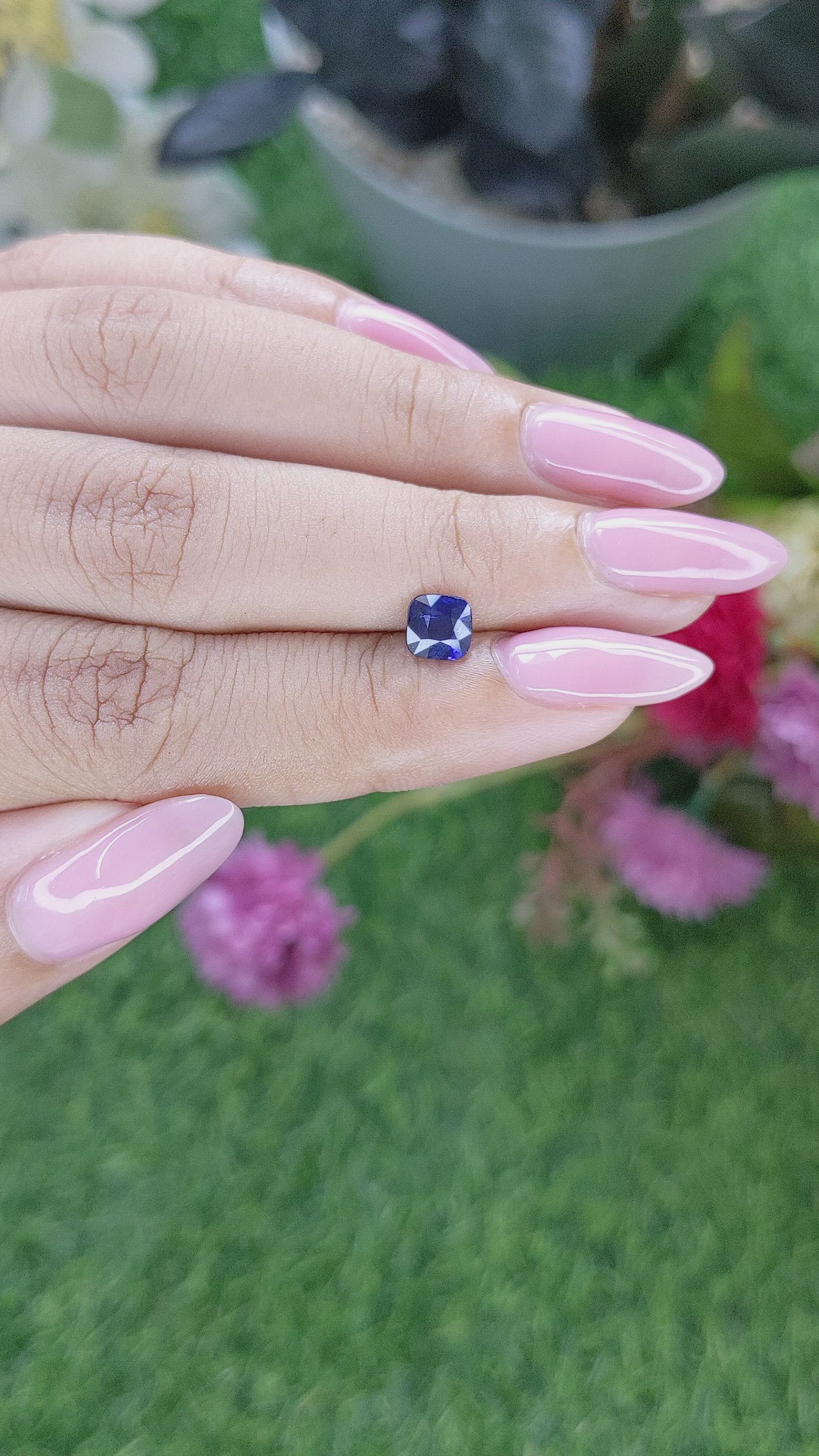 1.03 Ct. Blue Sapphire from Tanzania Size Video