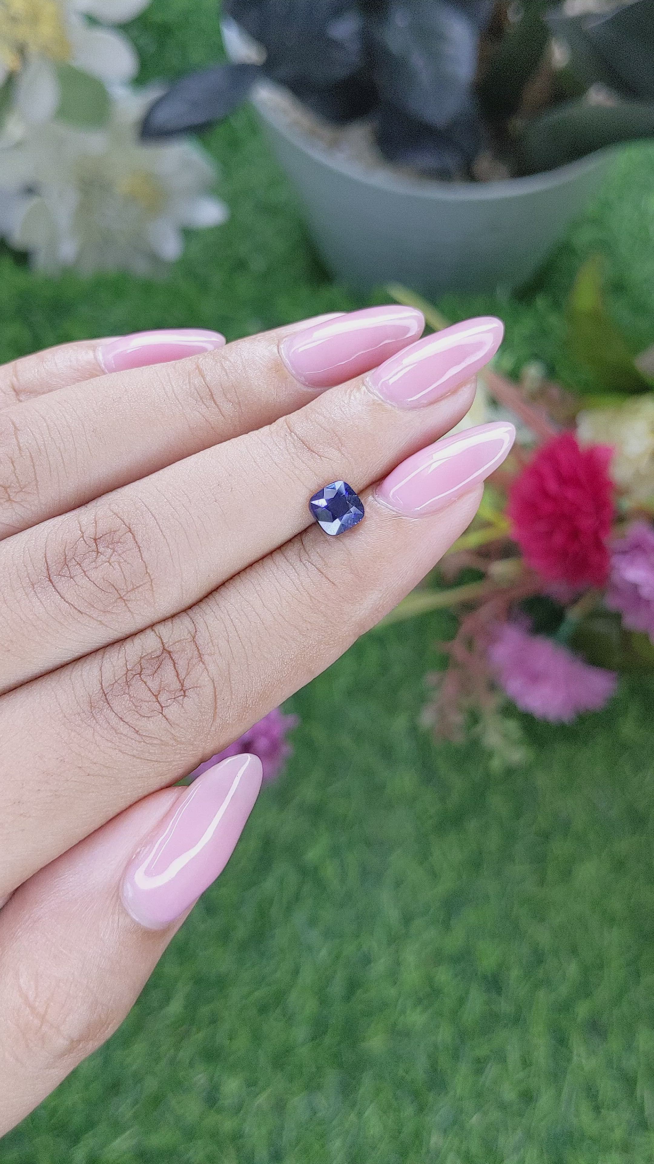 1.03 Ct. Blue Sapphire from Tanzania Size Video
