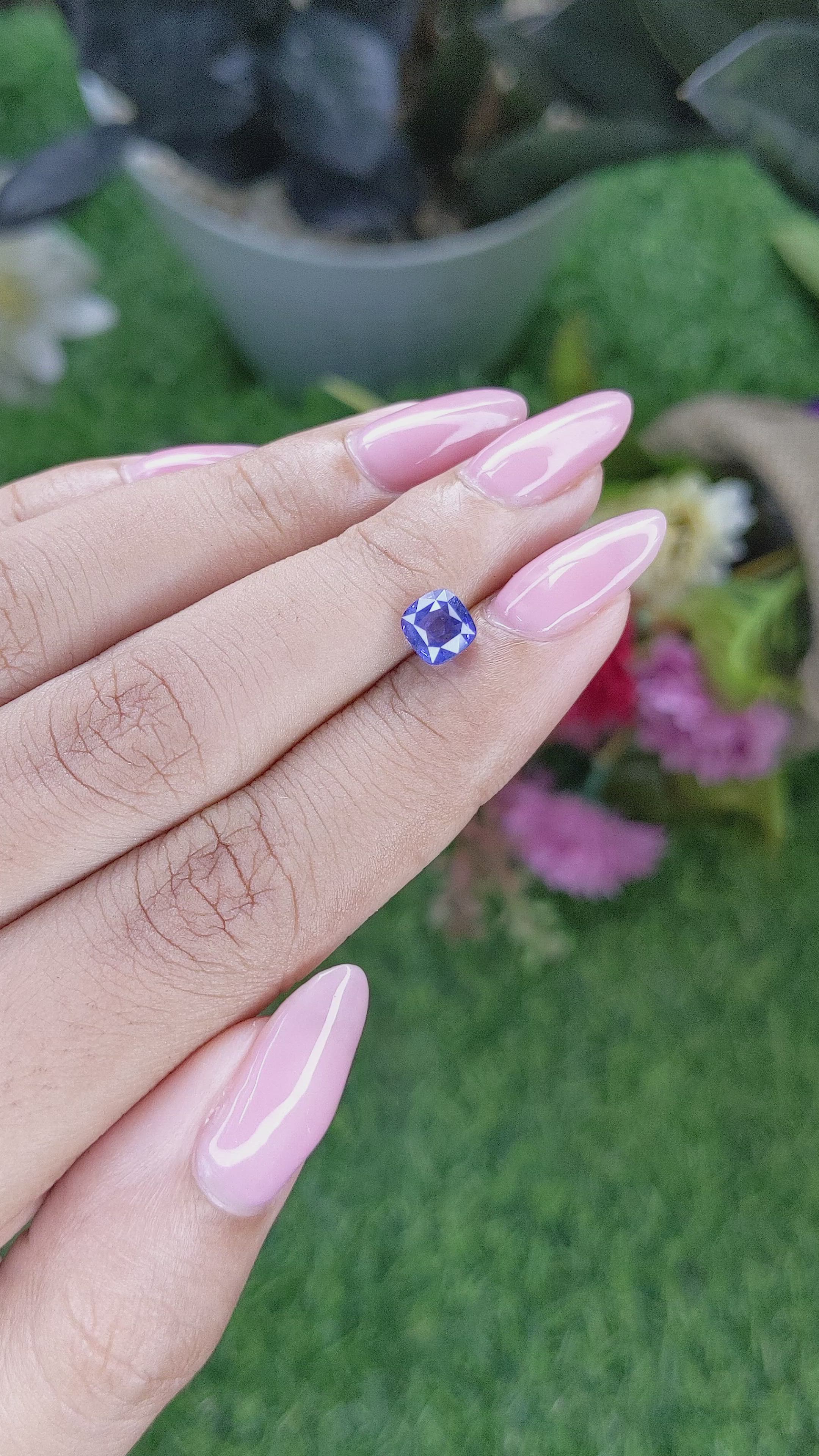 1.54 Ct. Blue Sapphire from Madagascar Size Video
