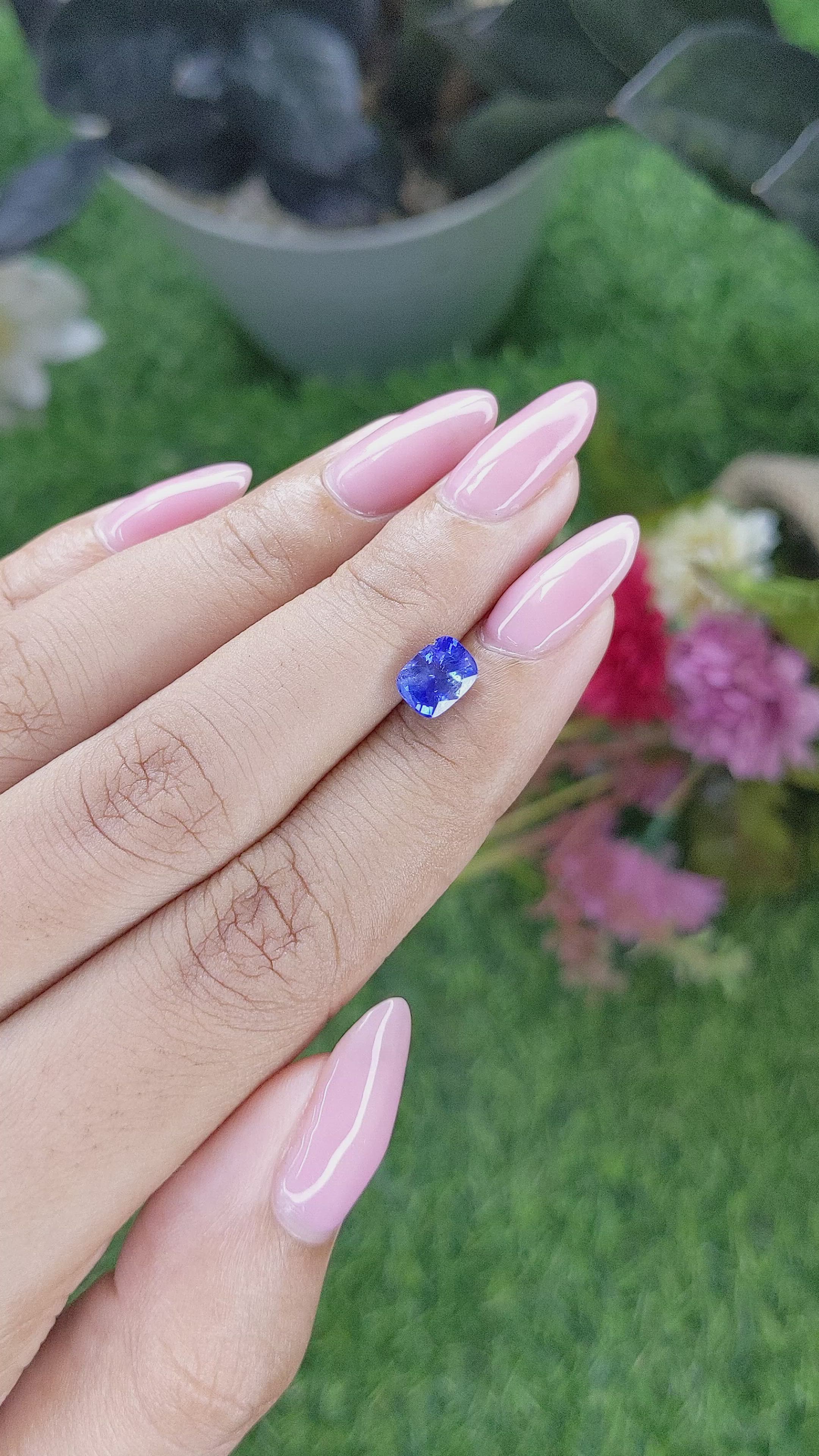 1.54 Ct. Blue Sapphire from Madagascar Size Video