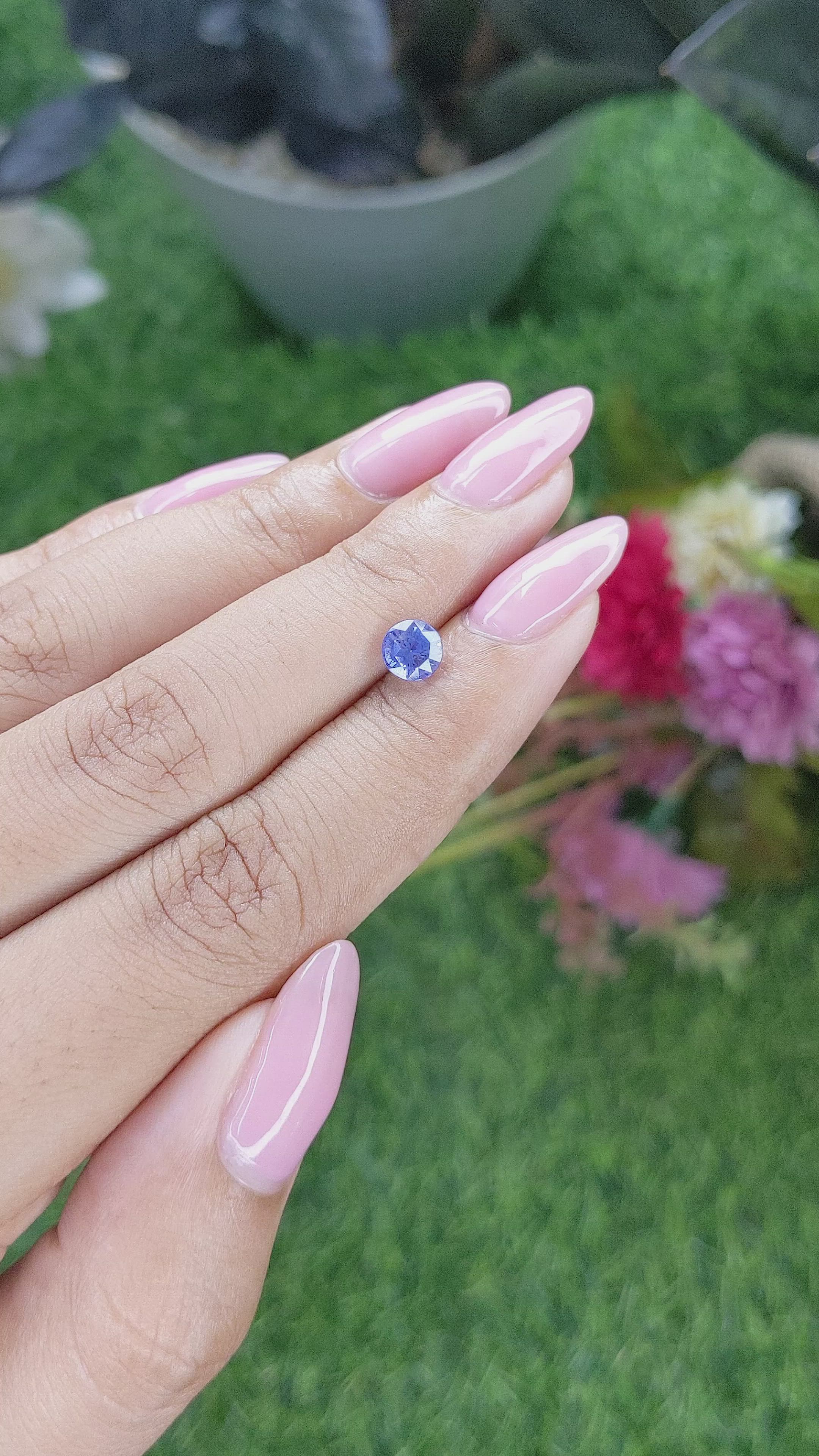 1.04 Ct. Blue Sapphire from Madagascar Size Video