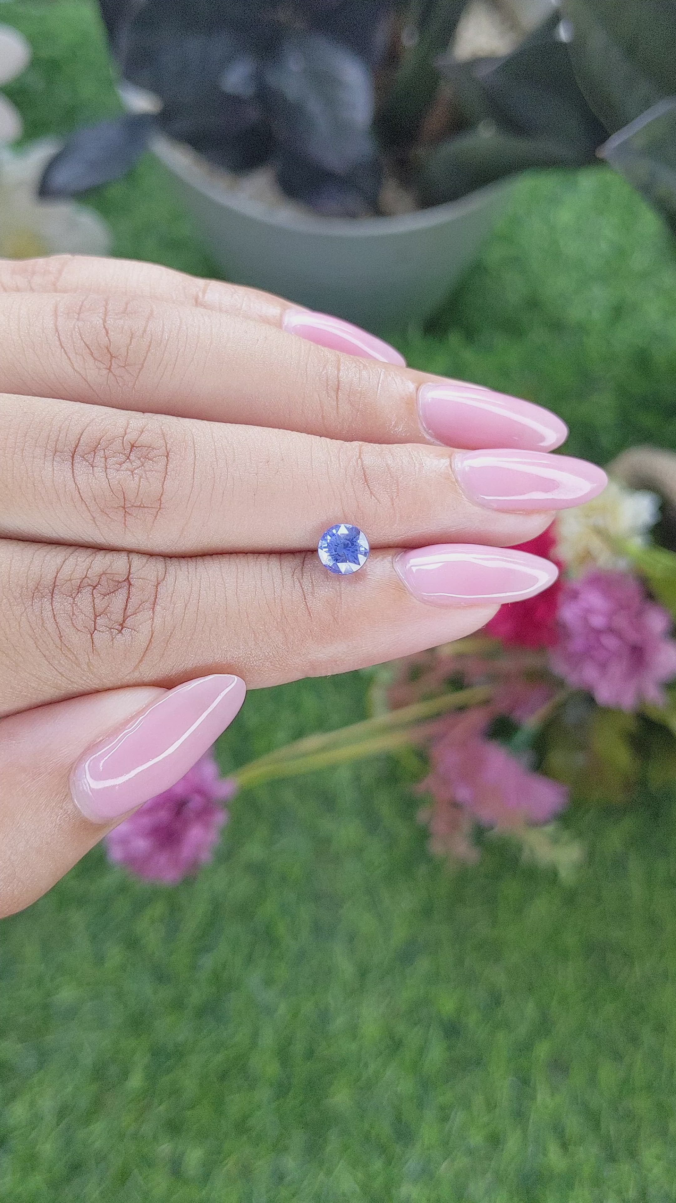 1.04 Ct. Blue Sapphire from Madagascar Size Video
