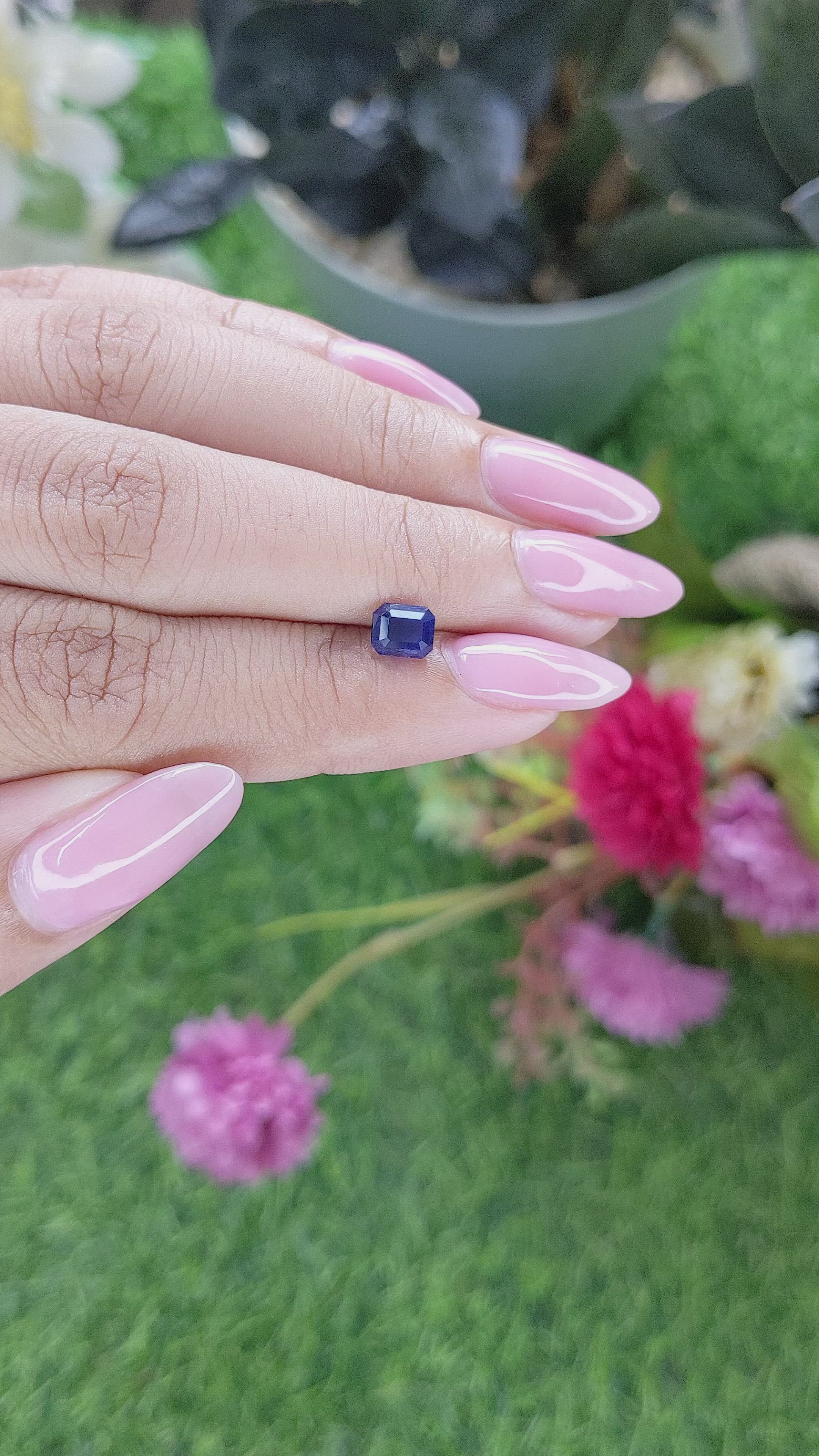 1.07 Ct. Blue Sapphire from Tanzania Size Video