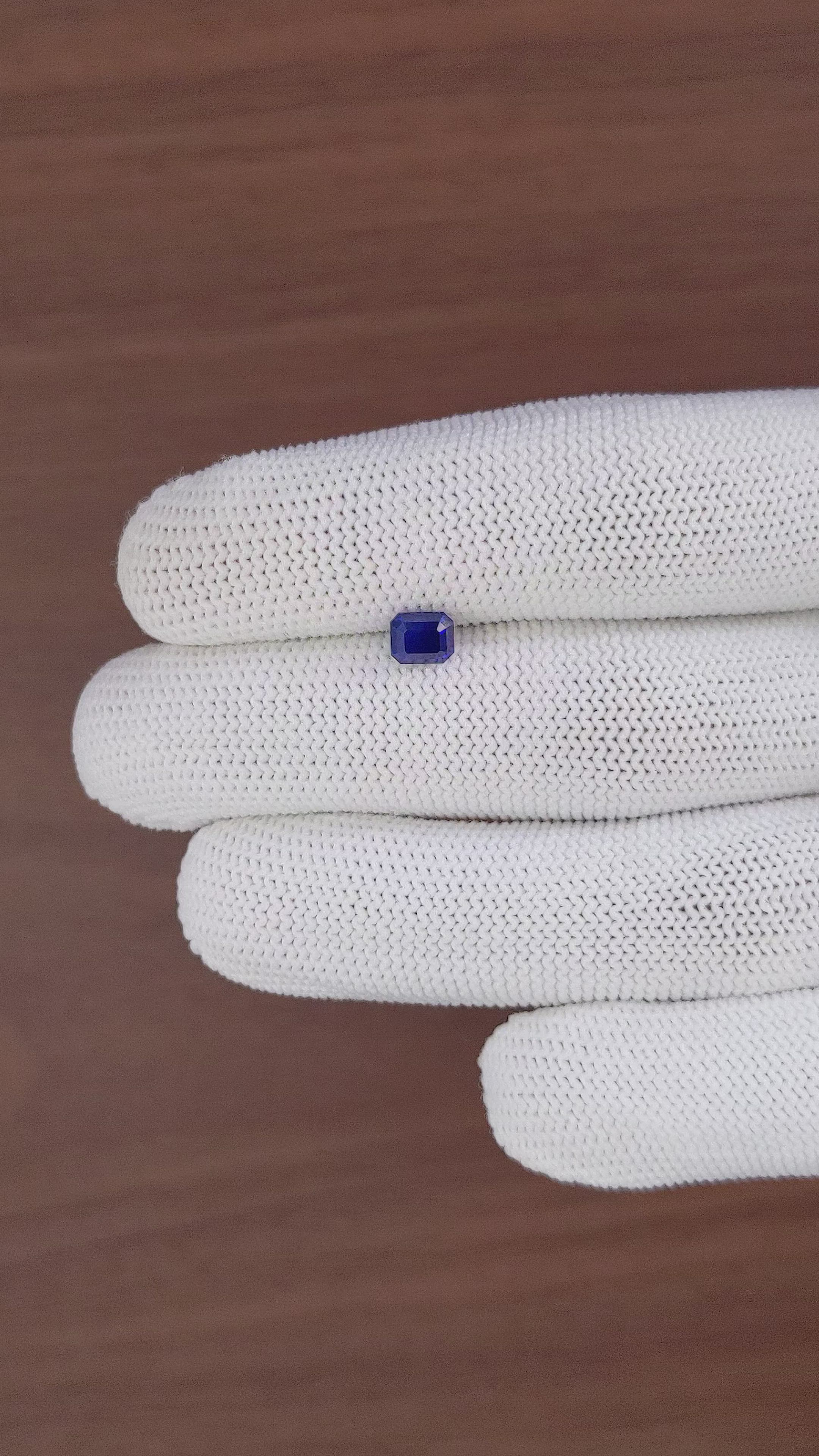 1.07 Ct. Blue Sapphire from Tanzania Size Video