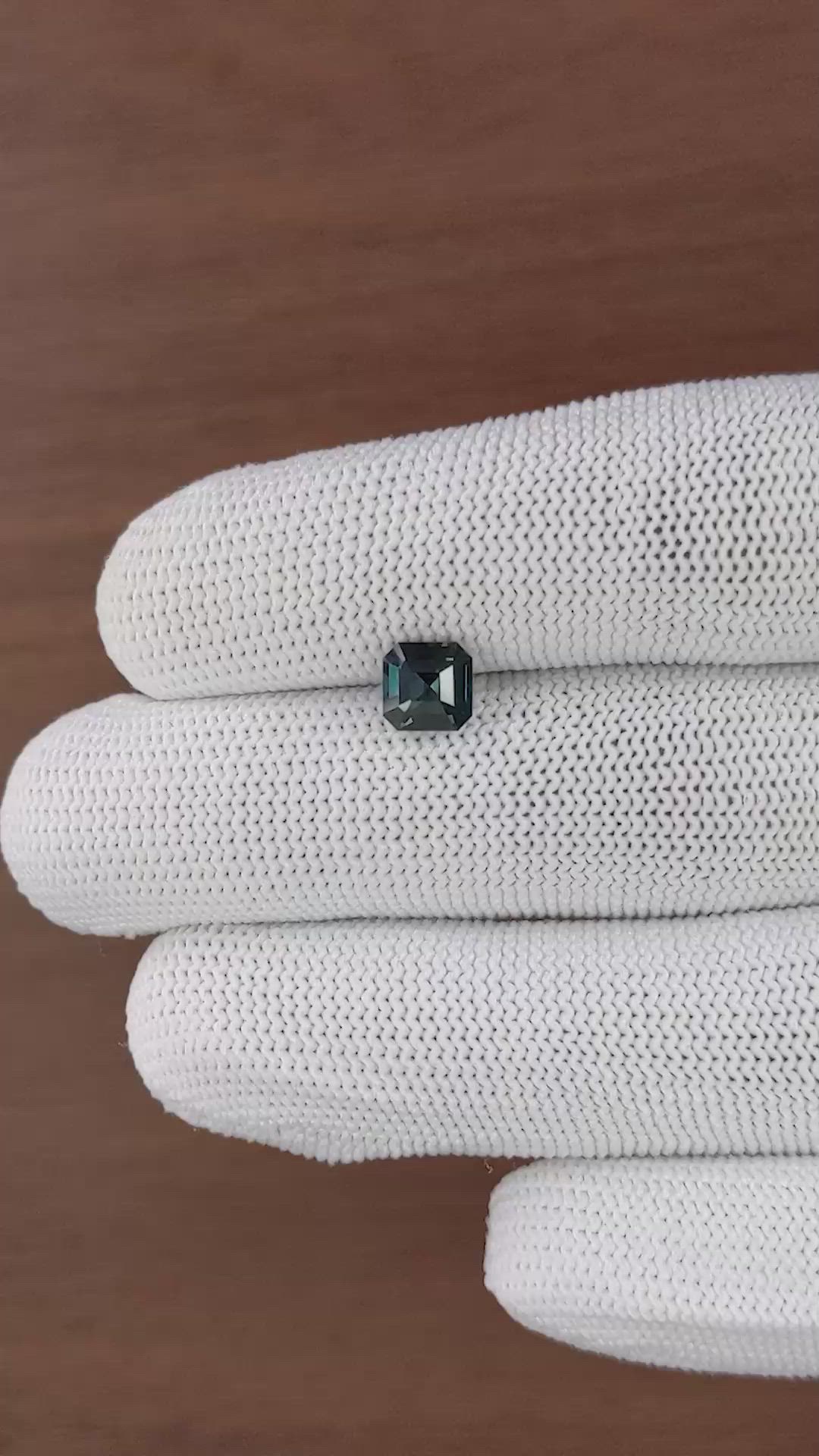 1.56 Ct. Bluish Green Sapphire from Nigeria Size Video