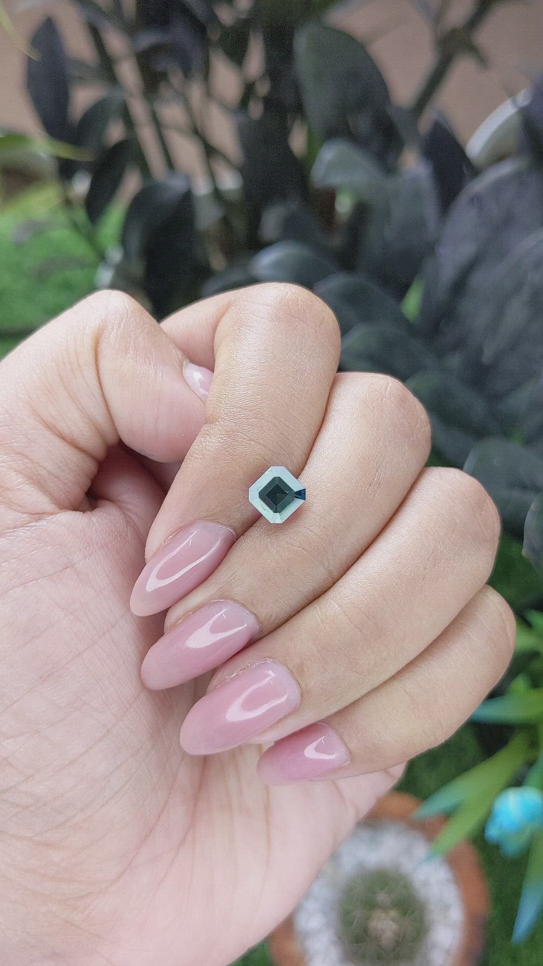 1.56 Ct. Bluish Green Sapphire from Nigeria Size Video