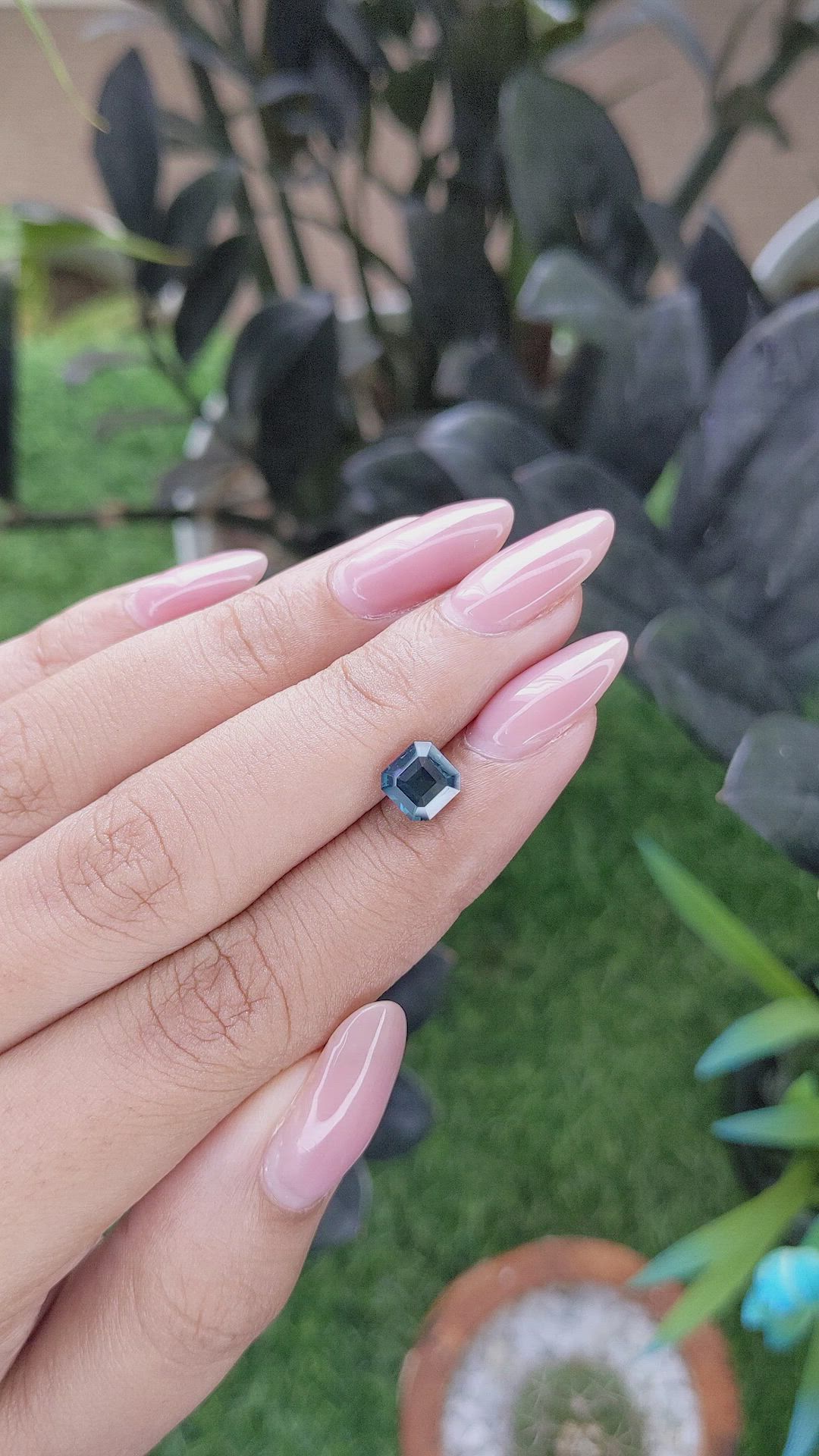 1.56 Ct. Bluish Green Sapphire from Nigeria Size Video