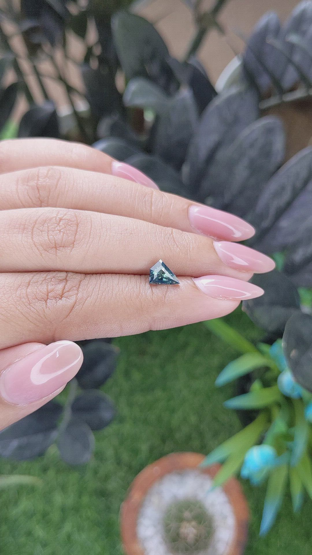 1.20 Ct. Greenish Blue Sapphire from Nigeria Size Video