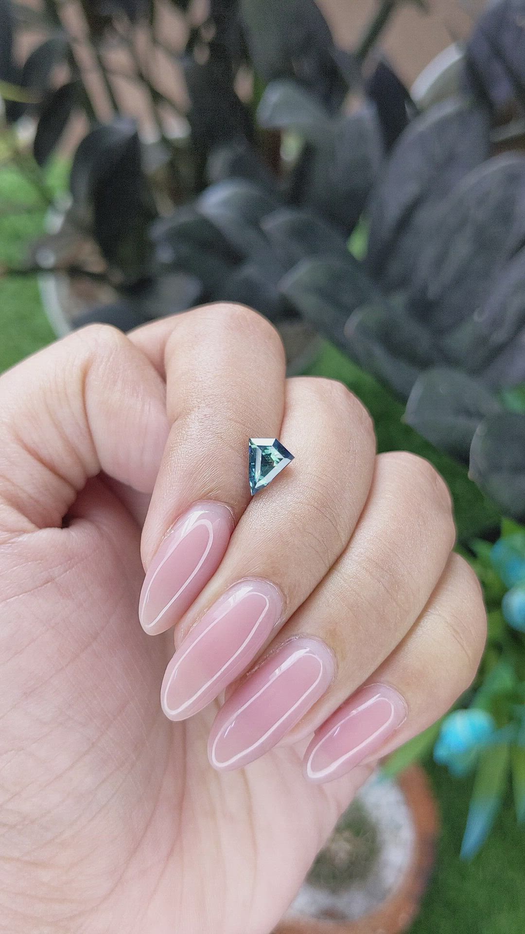 1.20 Ct. Greenish Blue Sapphire from Nigeria Size Video