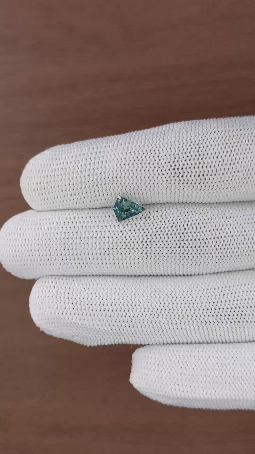 1.20 Ct. Greenish Blue Sapphire from Nigeria Size Video