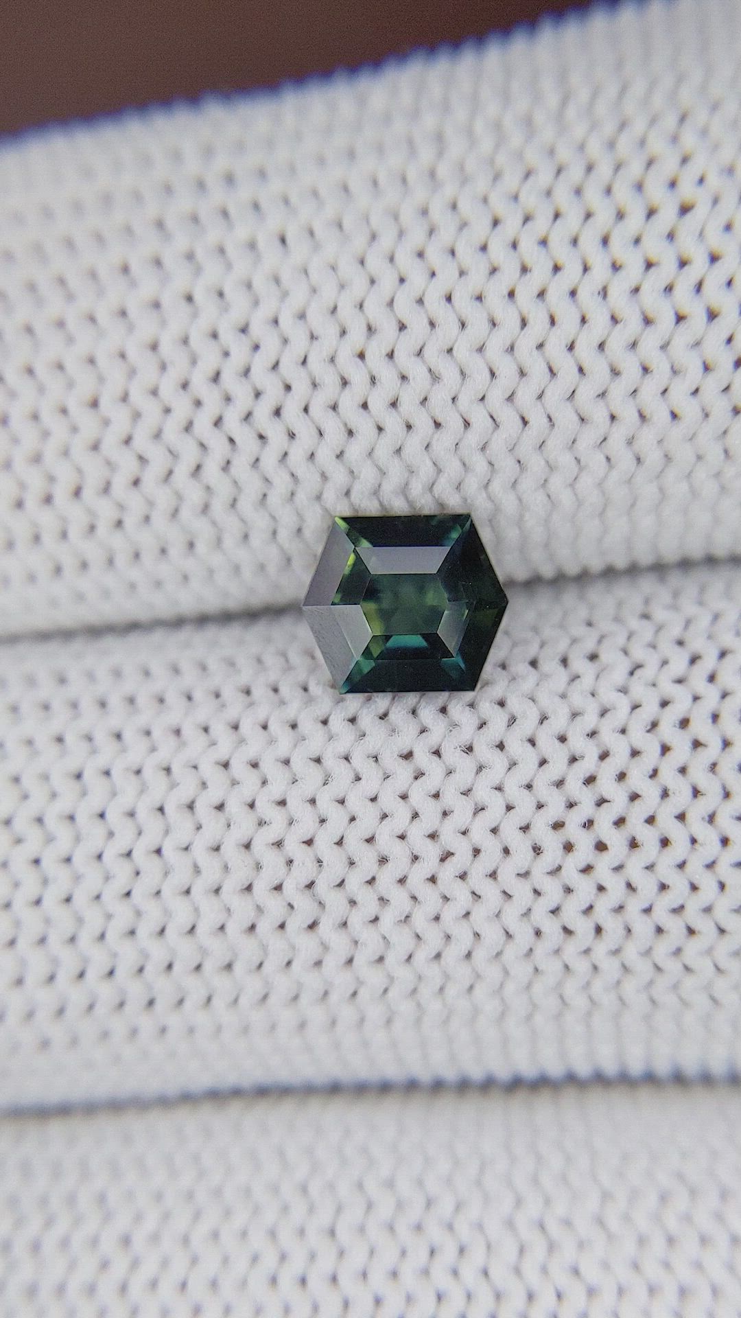 1.23 Ct. Greenish Blue Sapphire from Nigeria Size Video