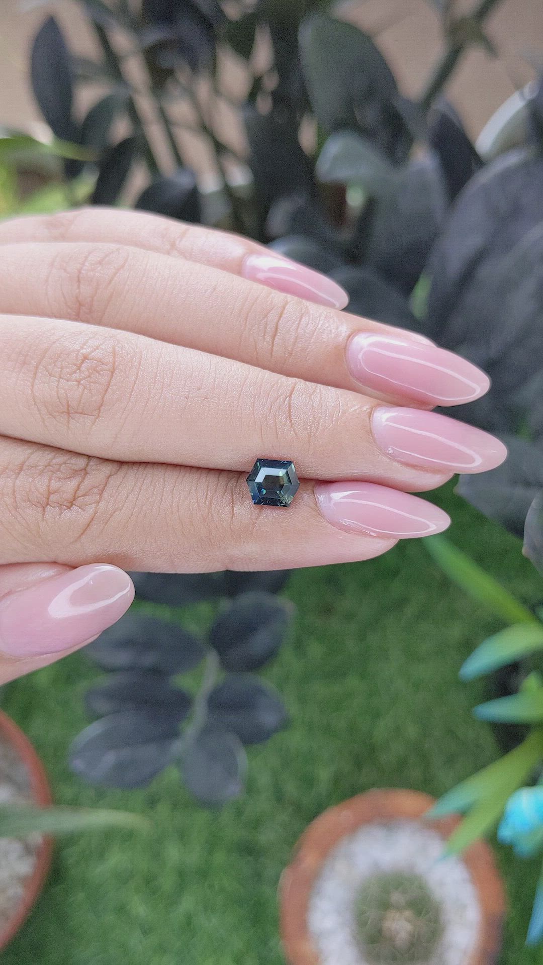 1.23 Ct. Greenish Blue Sapphire from Nigeria Size Video