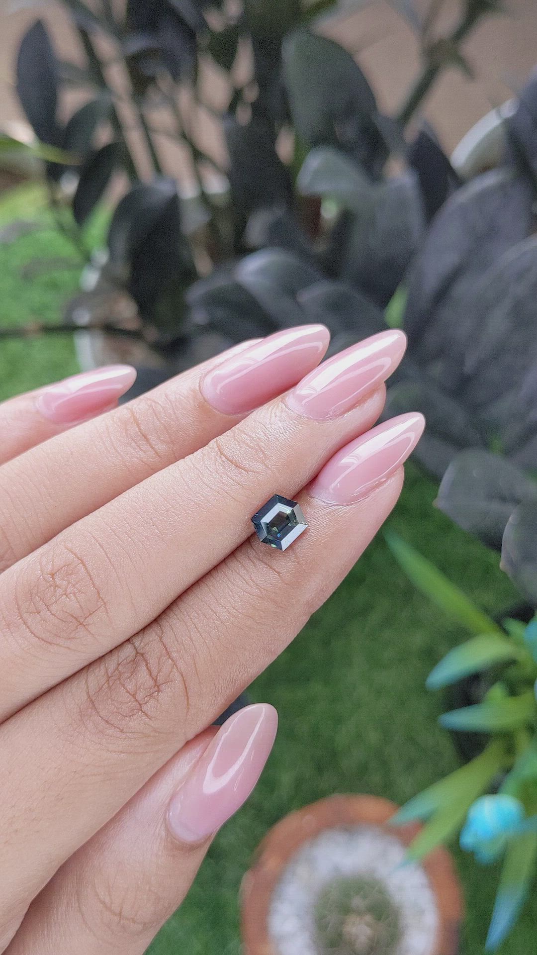 1.23 Ct. Greenish Blue Sapphire from Nigeria Size Video