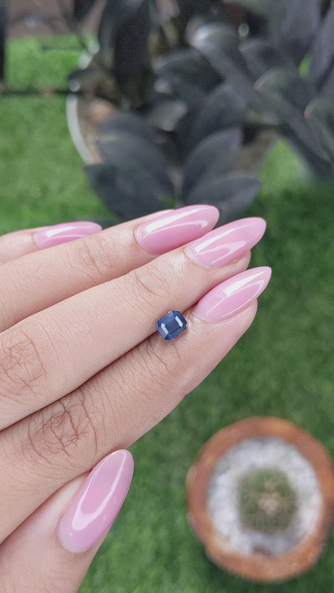 0.93 Ct. Greenish Blue Sapphire from Nigeria Size Video