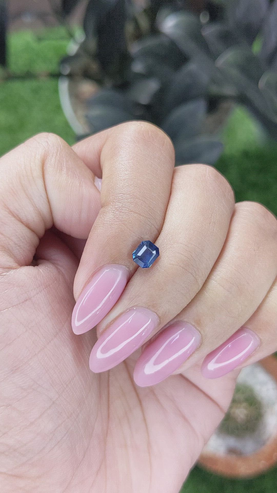 0.93 Ct. Greenish Blue Sapphire from Nigeria Size Video