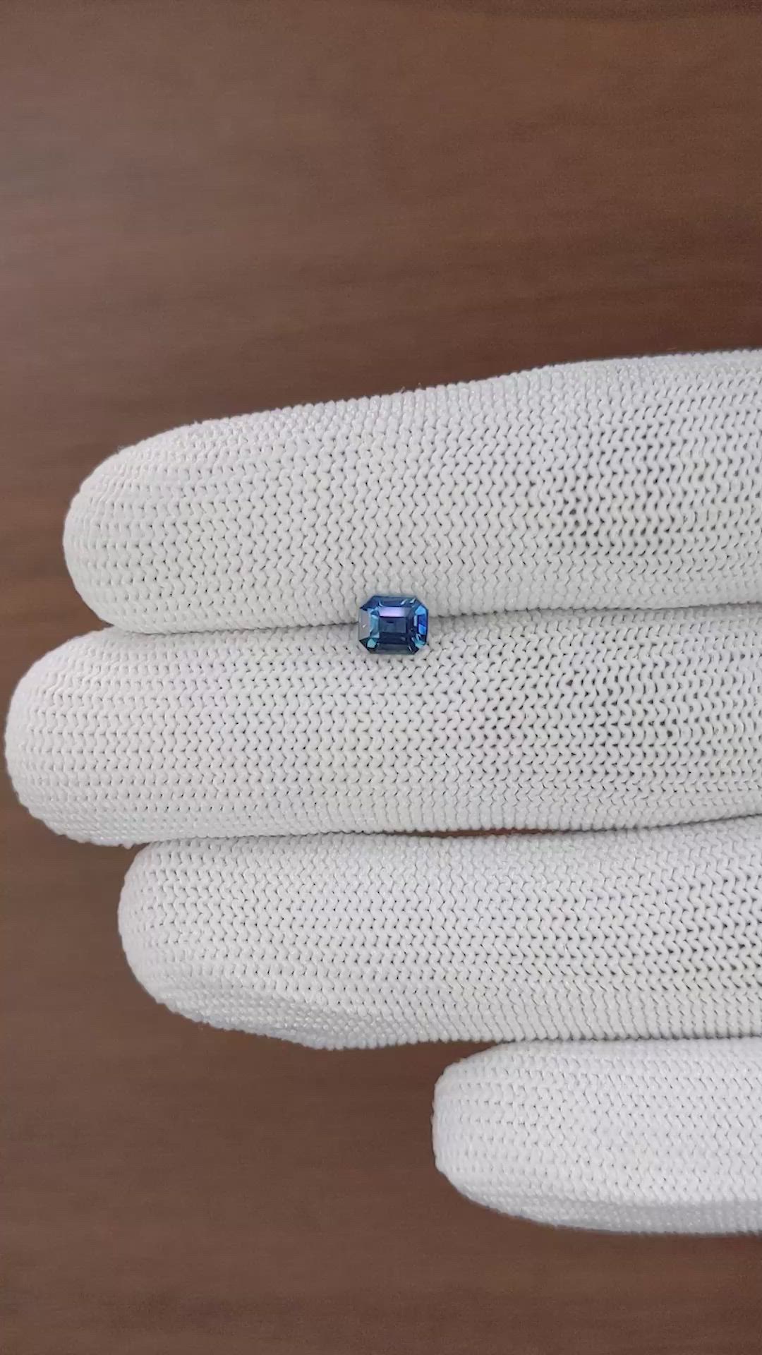 0.93 Ct. Greenish Blue Sapphire from Nigeria Size Video