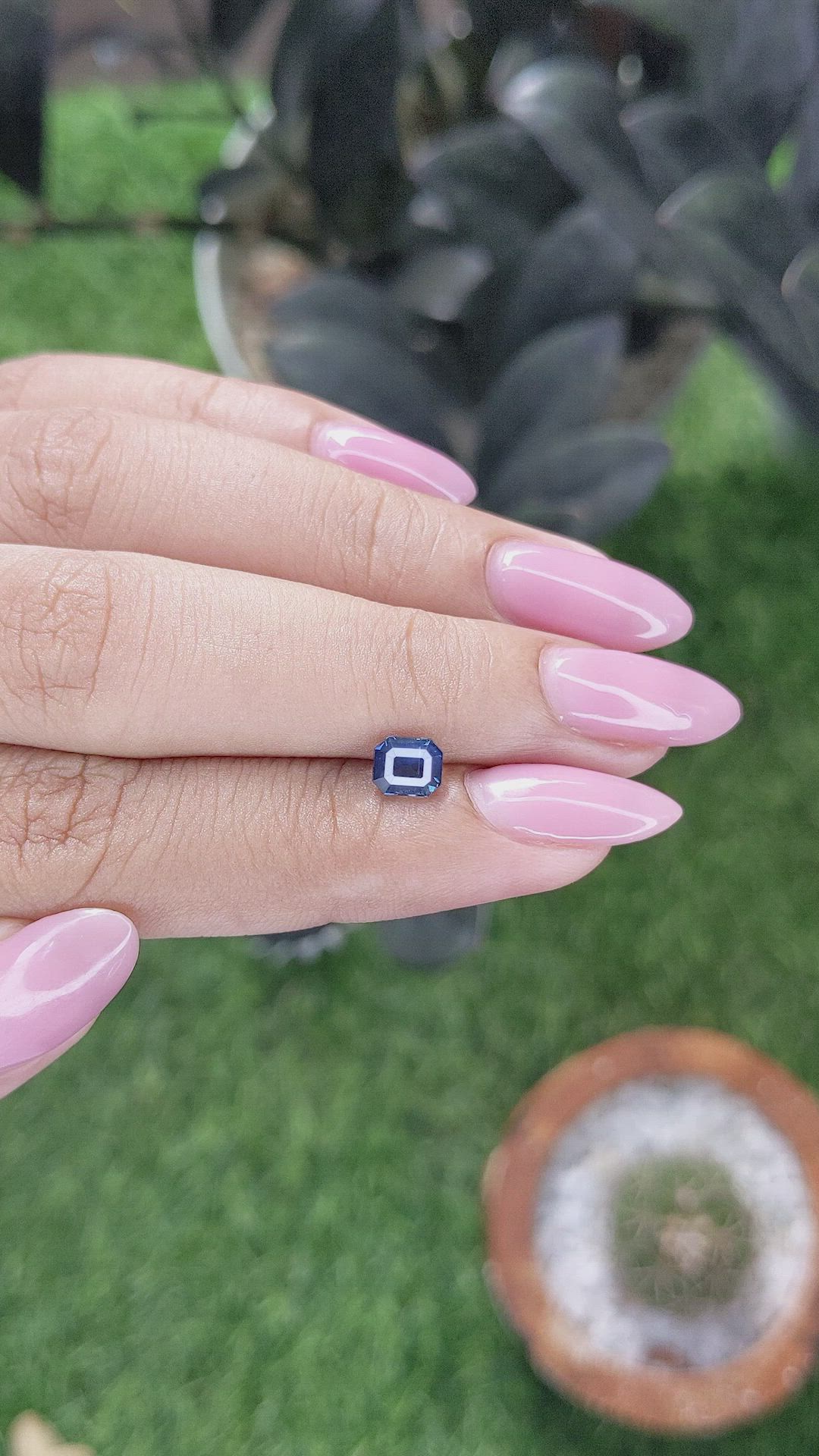 0.93 Ct. Greenish Blue Sapphire from Nigeria Size Video