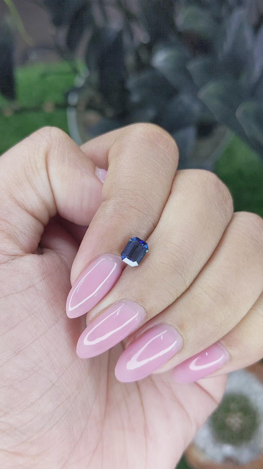 0.96 Ct. Greenish Blue Sapphire from Nigeria Size Video