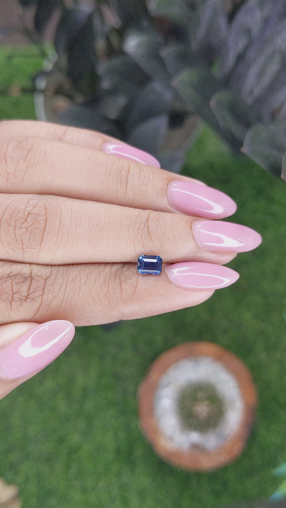 0.78 Ct. Greenish Blue Sapphire from Nigeria Size Video