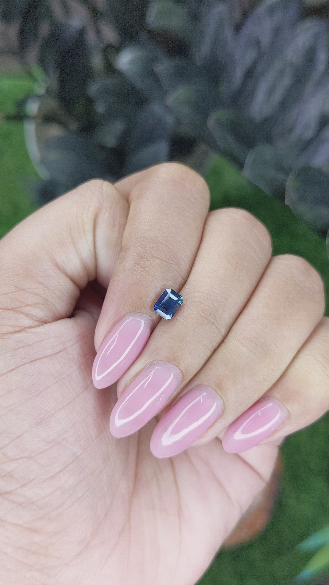 0.78 Ct. Greenish Blue Sapphire from Nigeria Size Video