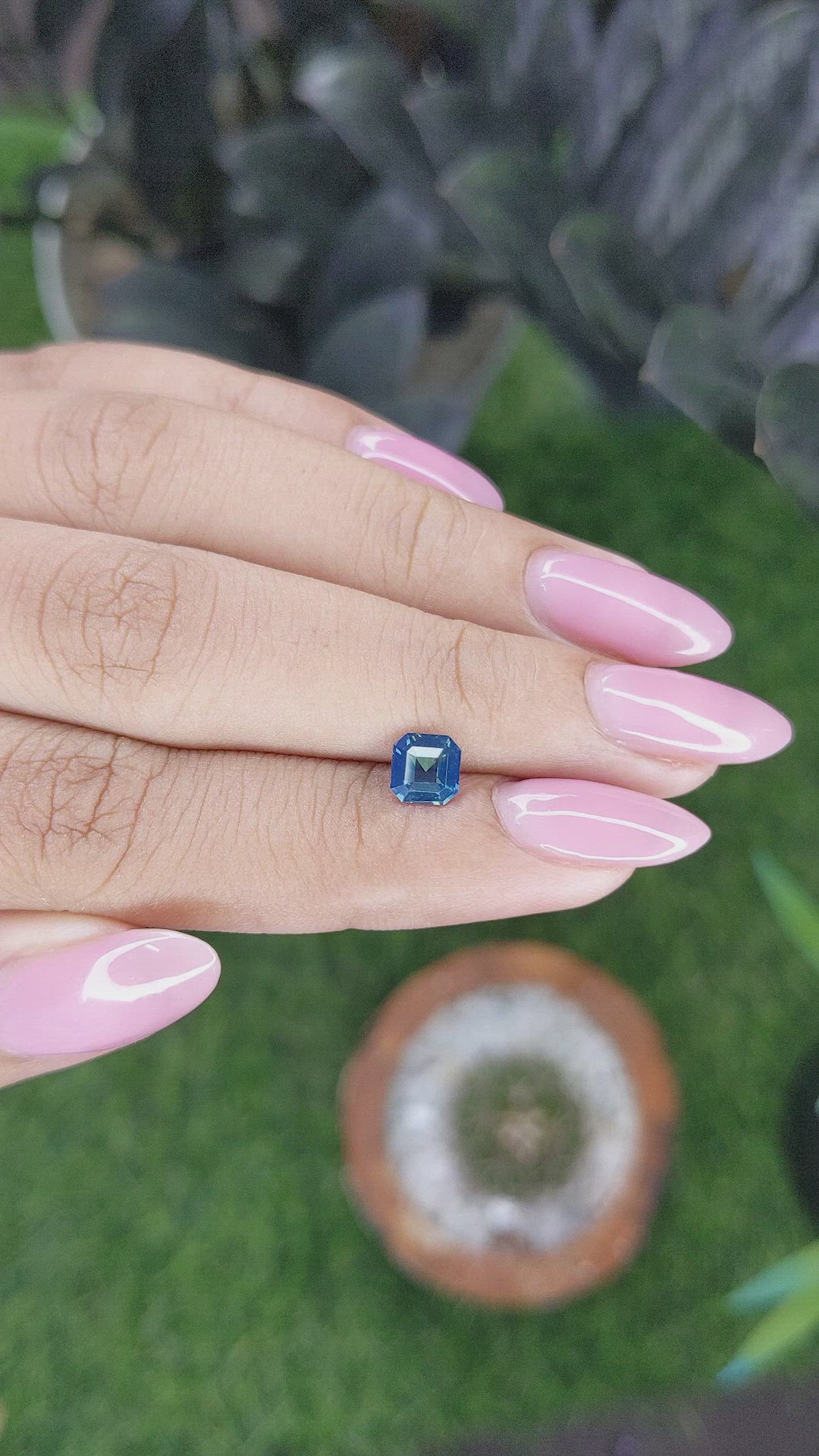 0.84 Ct. Greenish Blue Sapphire from Nigeria Size Video